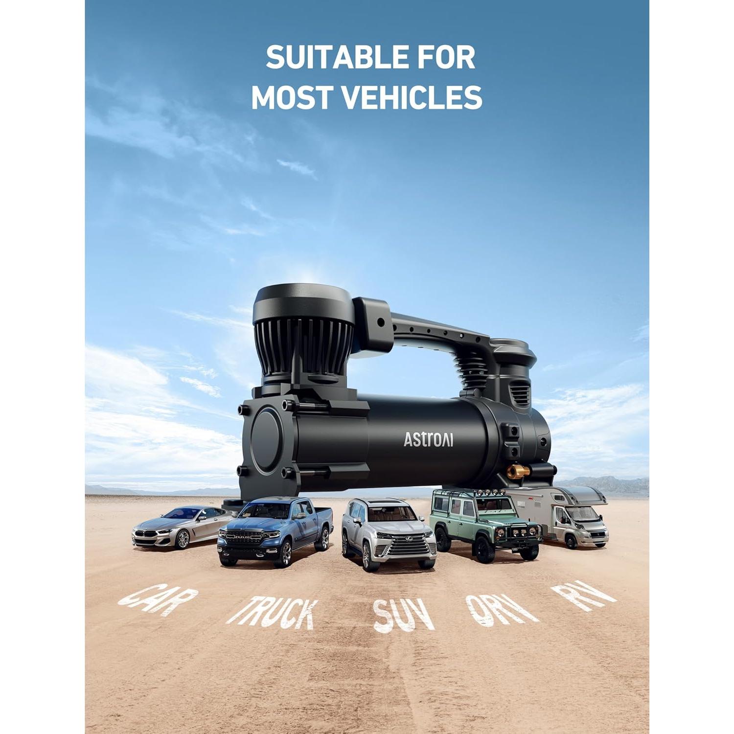 Compresor de Aire AstroAI T4 12V Digital 3.08kg Apagado Automático