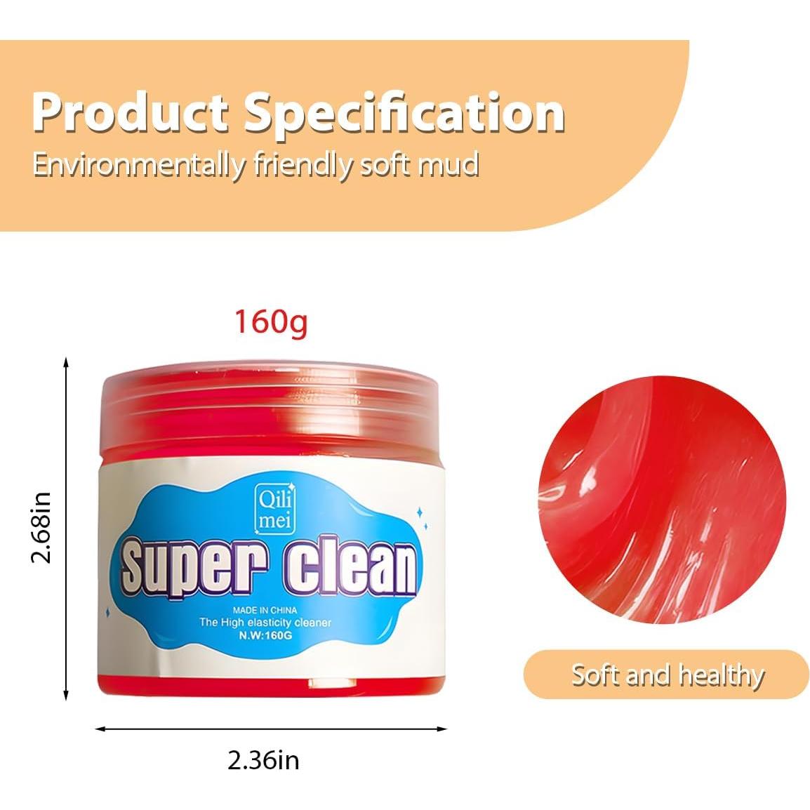 Gel de Limpieza de Autos FALVFUN Rojo Reutilizable 160g