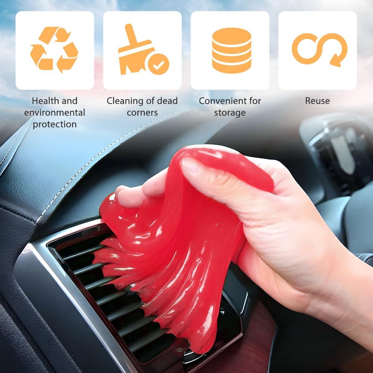 Gel de Limpieza de Autos FALVFUN Rojo Reutilizable 160g