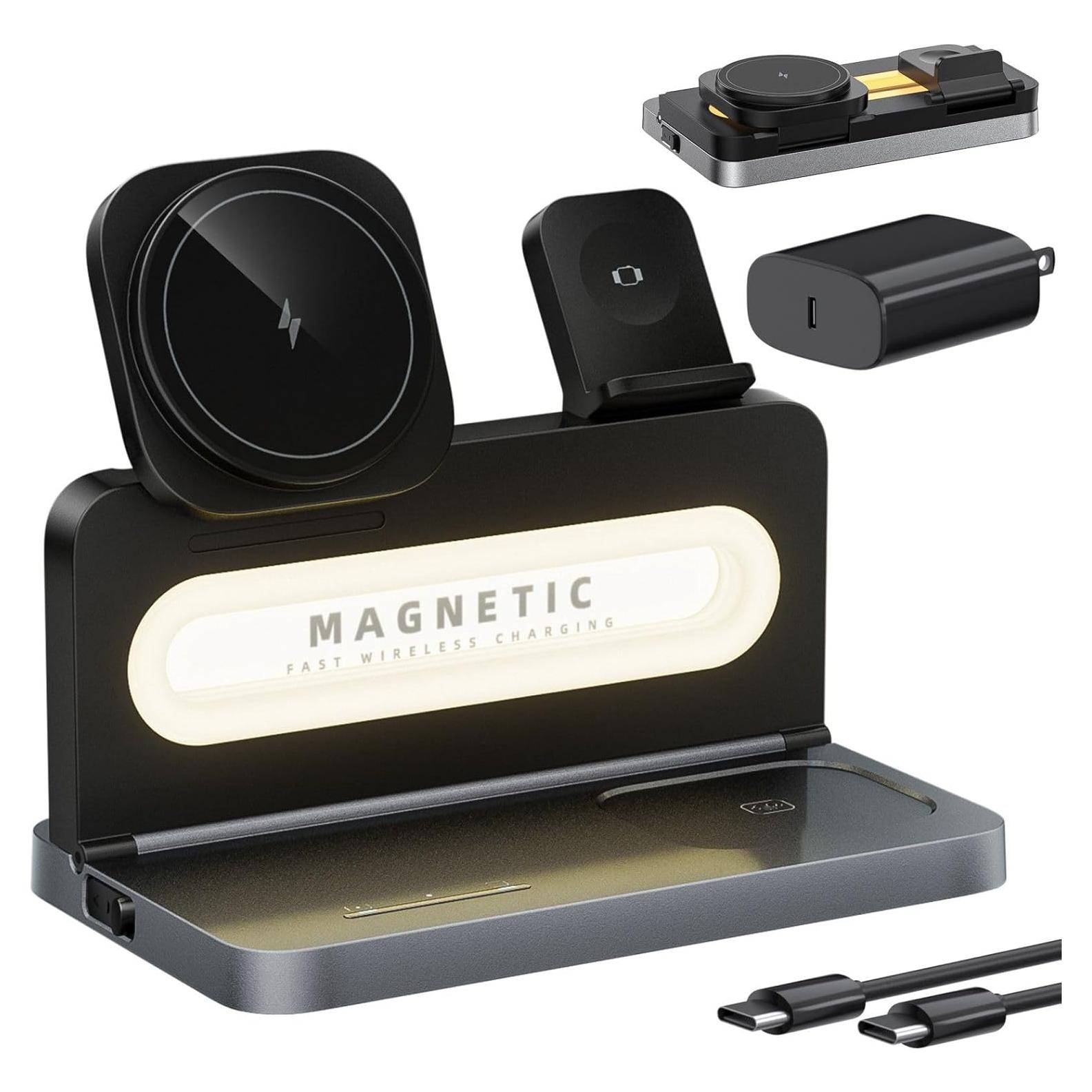 Estación de Carga Inalámbrica 3 en 1 Egognaw para Apple