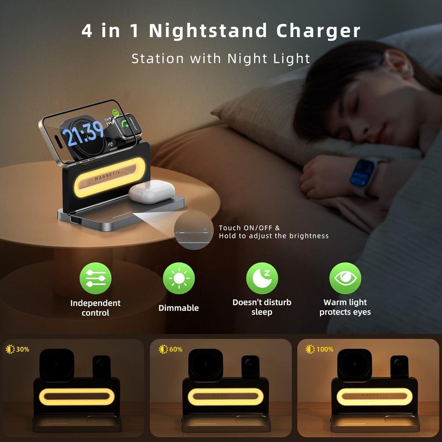 Estación de Carga Inalámbrica 3 en 1 Egognaw para Apple