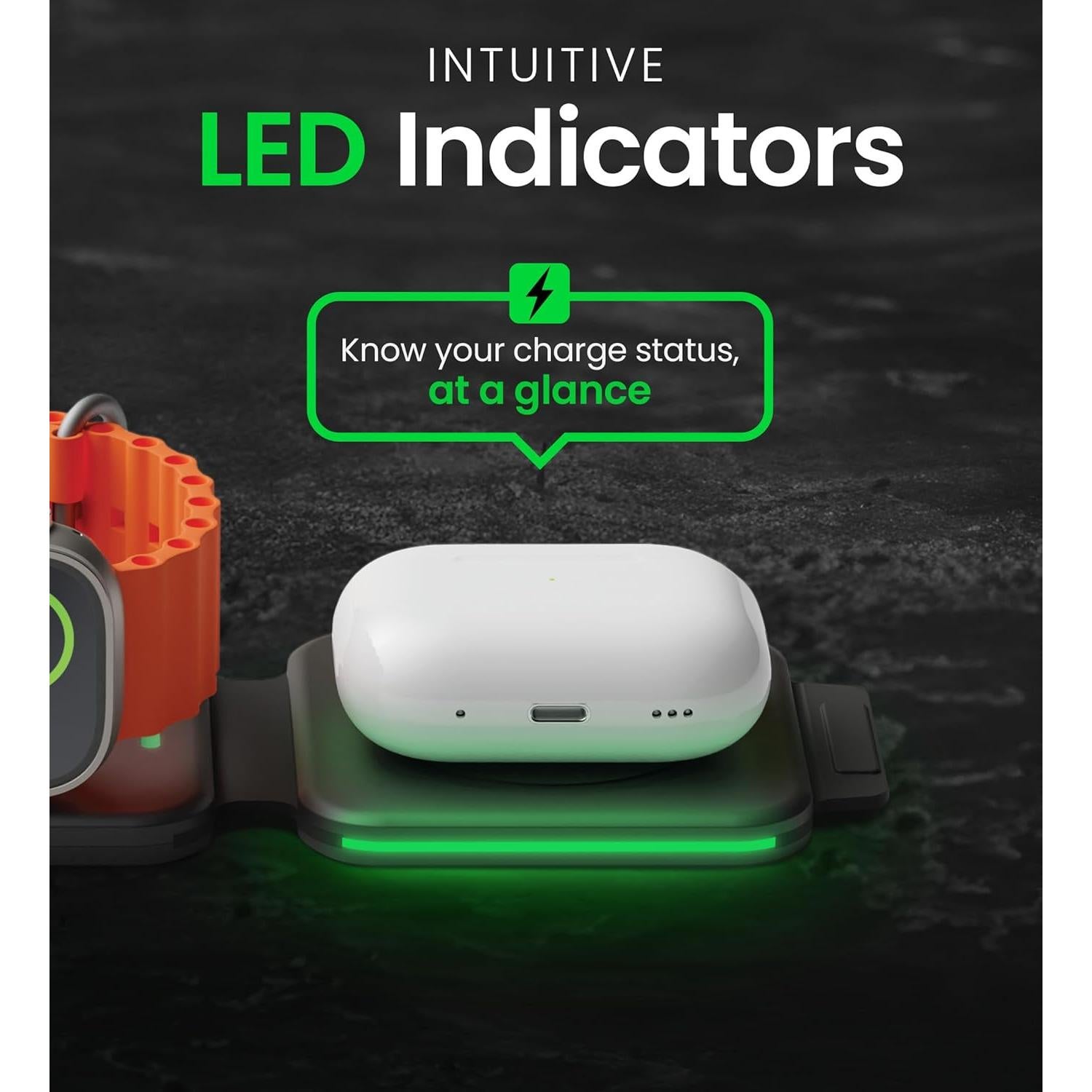 Estación de Carga Inalámbrica 3-en-1 InfinaCore para Apple