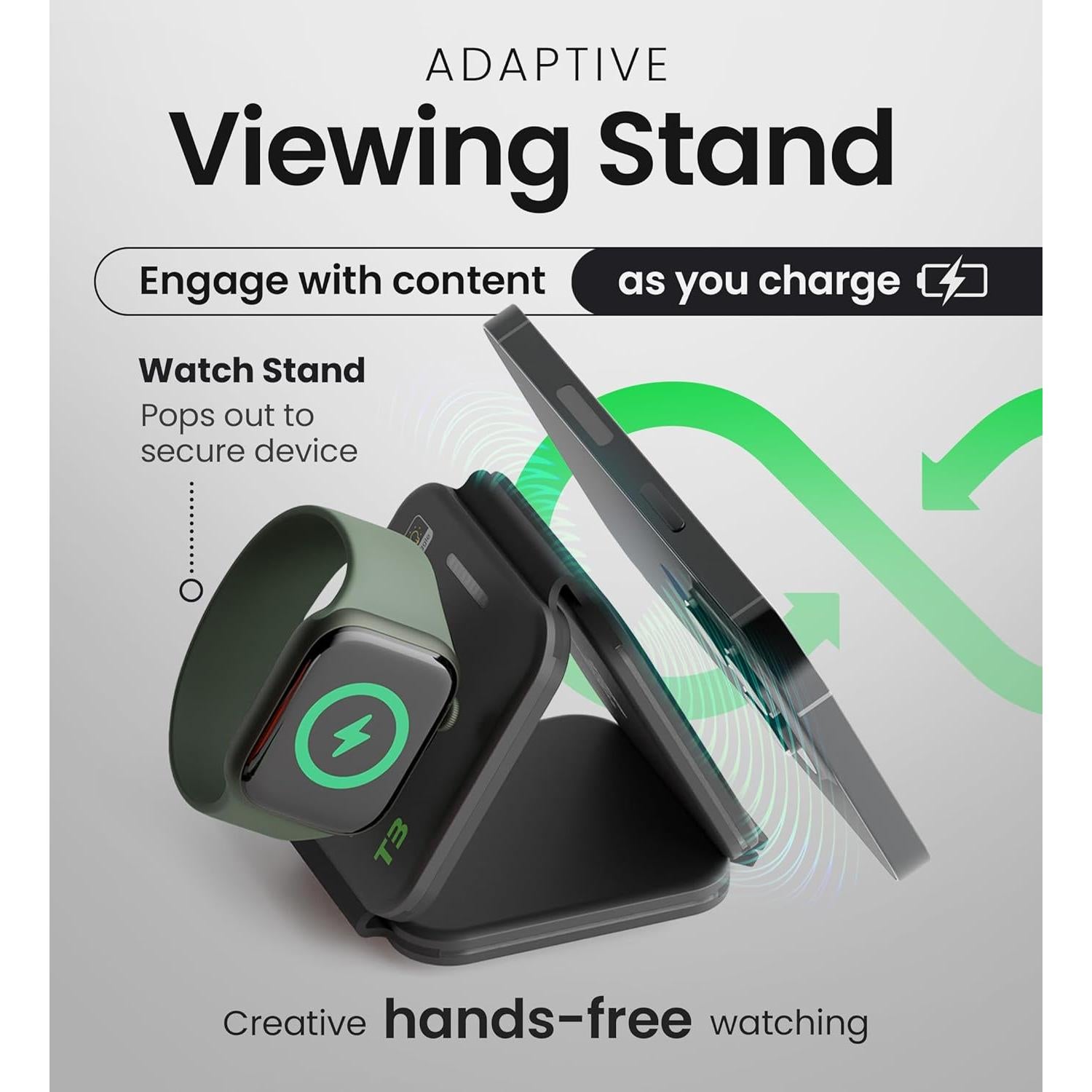 Estación de Carga Inalámbrica 3-en-1 InfinaCore para Apple