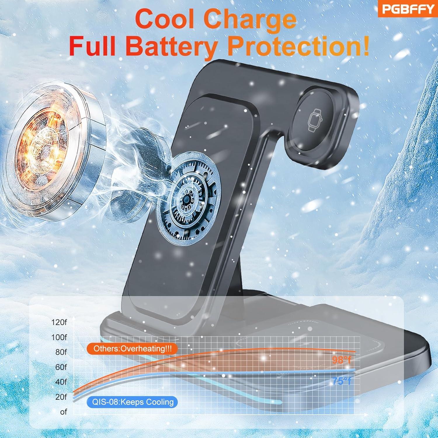 Cargador Inalámbrico 3 en 1 Xiaomi MI-QIS08 Negro