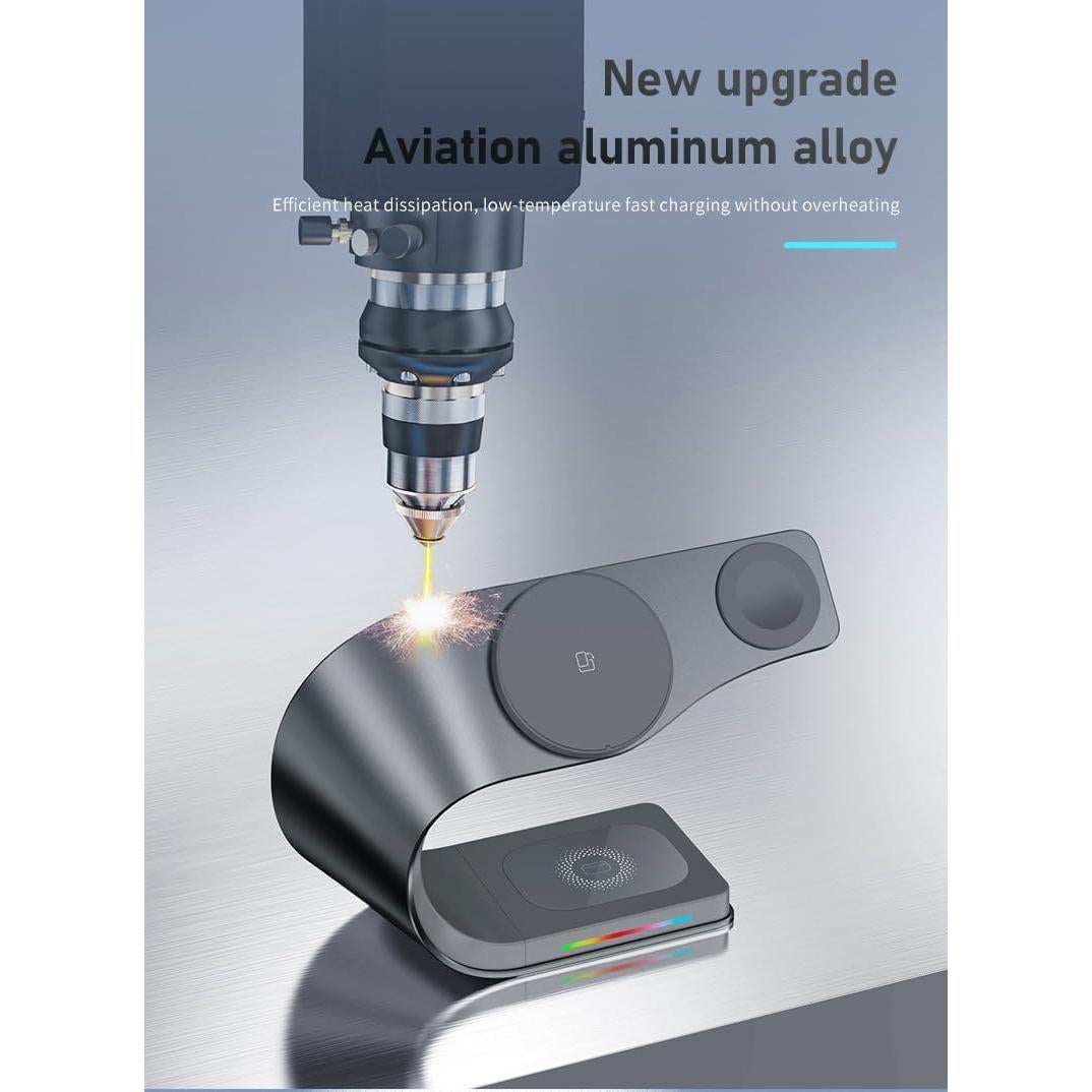 Cargador Inalámbrico 3 en 1 Sintesen para iPhone, Apple Watch y AirPods