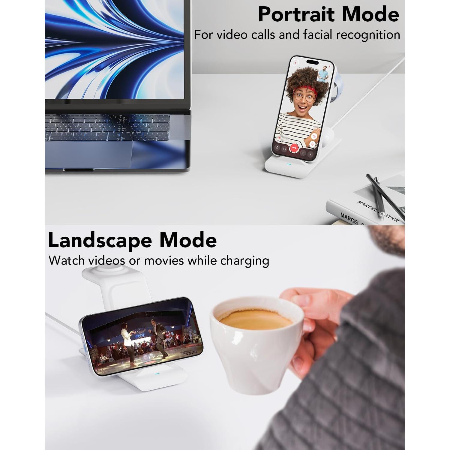 Estación de Carga Inalámbrica 3 en 1 HATALKIN para Apple