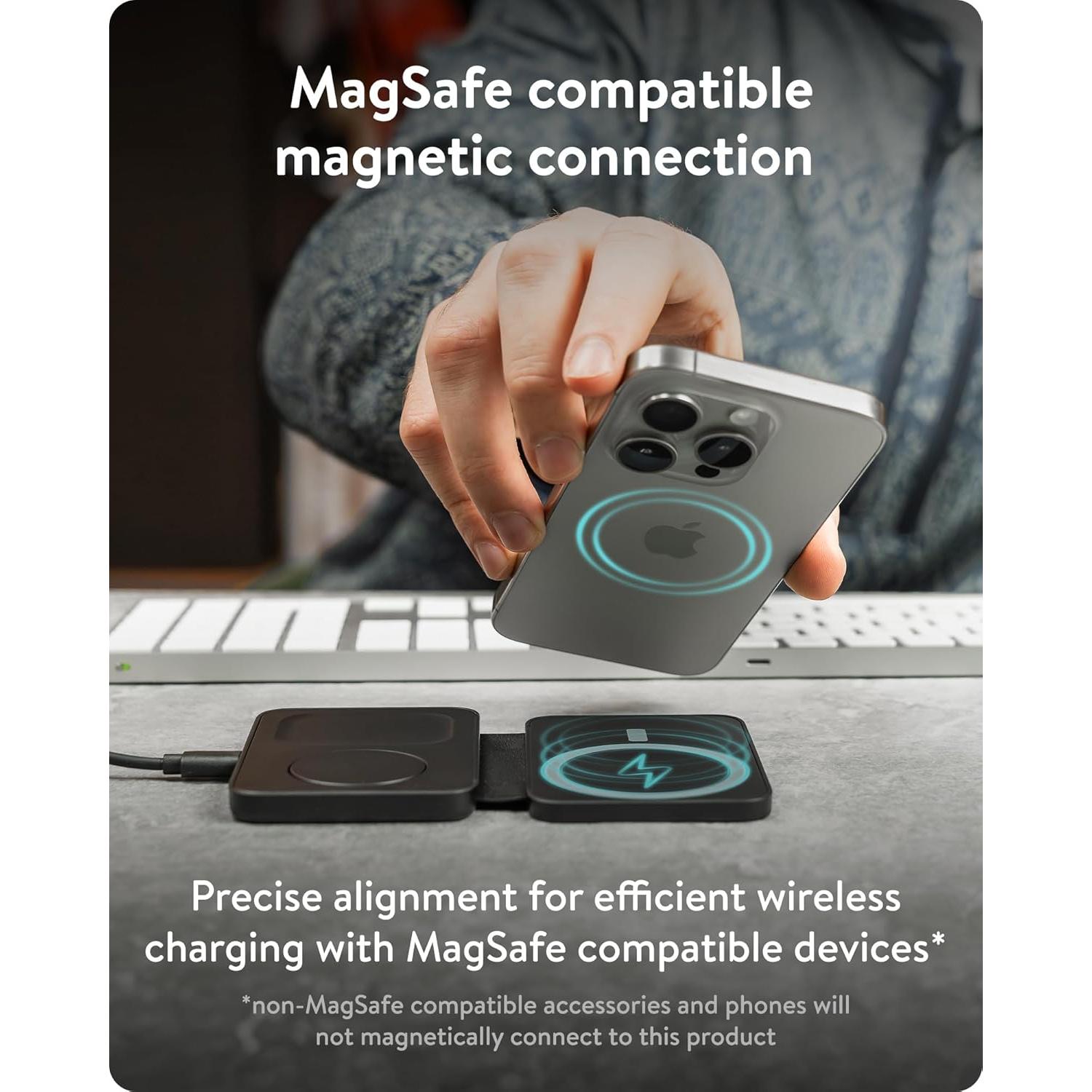 Cargador Inalámbrico 3 en 1 Mous - Compatible con MagSafe