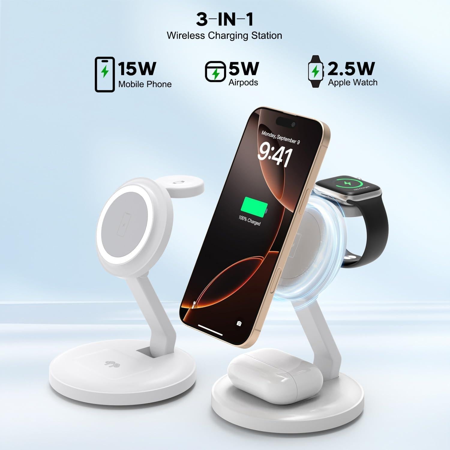 Estación de Carga Inalámbrica 3 en 1 MagSafe Apple 15W