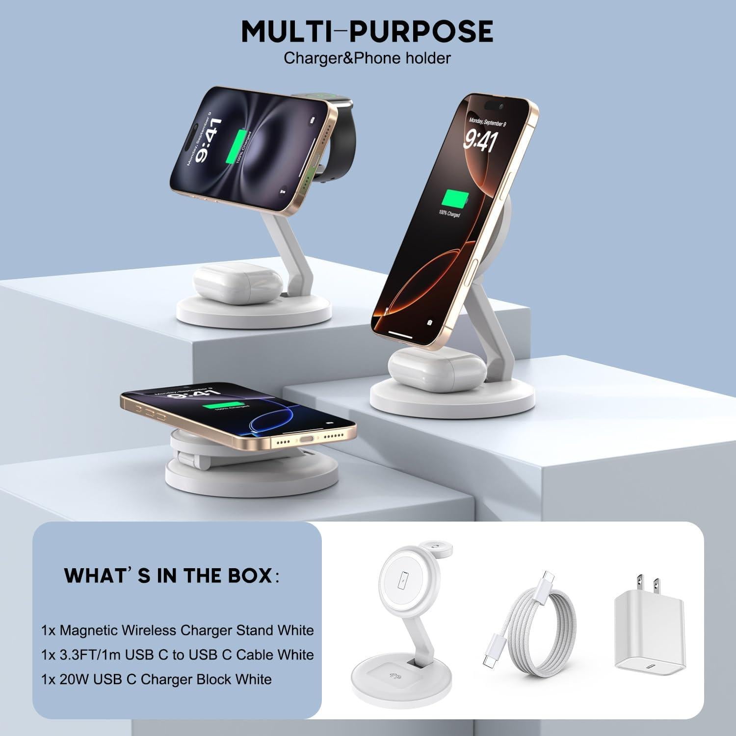 Estación de Carga Inalámbrica 3 en 1 MagSafe Apple 15W