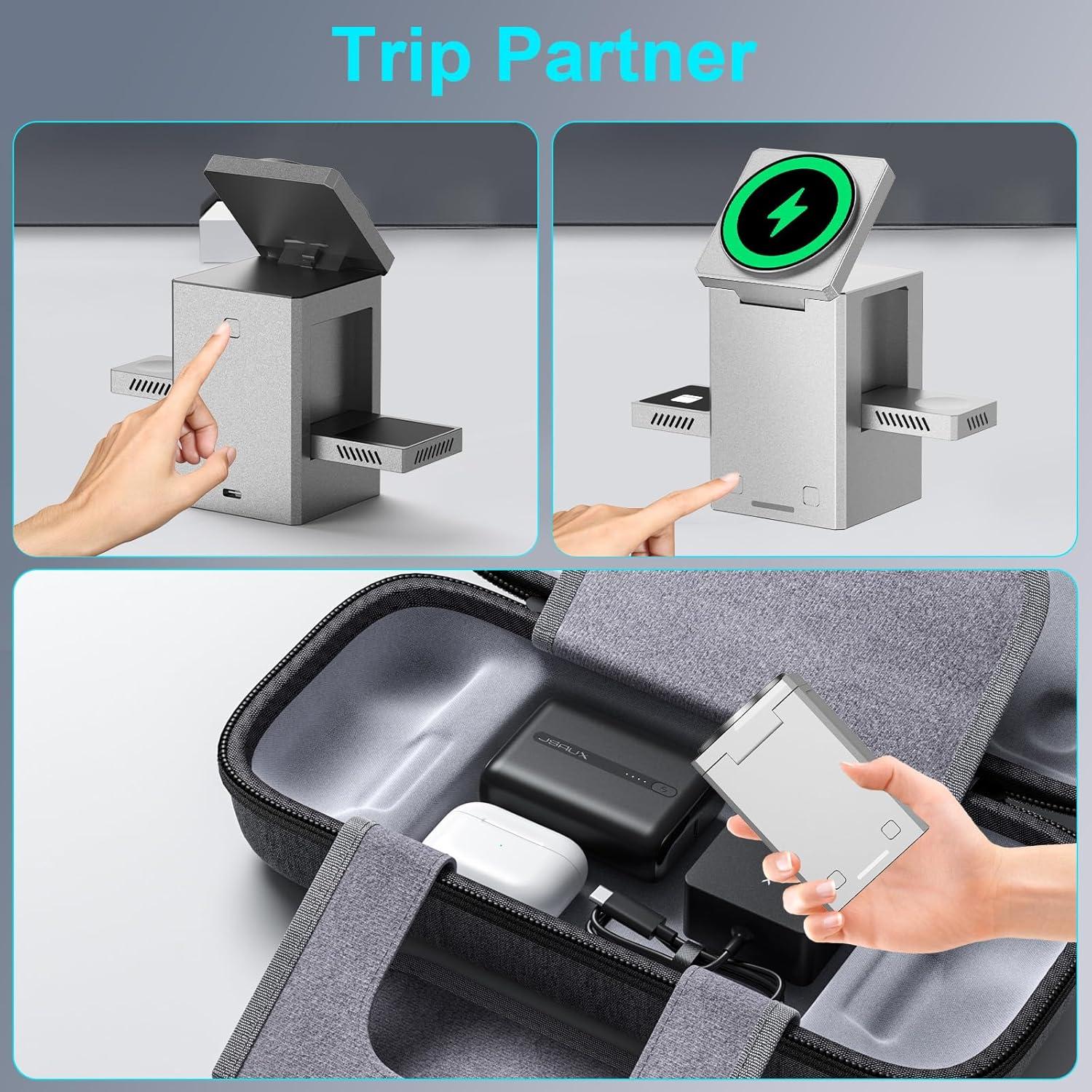 Estación de Carga Inalámbrica 3 en 1 RR SPORTS 25W Gris