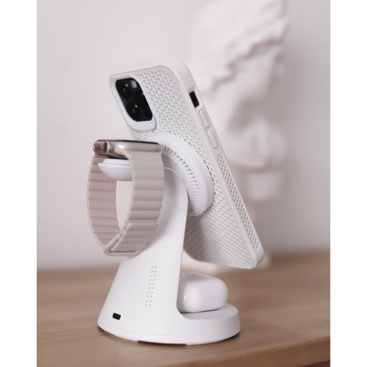 Cargador Inalámbrico 3 en 1 Utotrip para iPhone, Apple Watch y AirPods