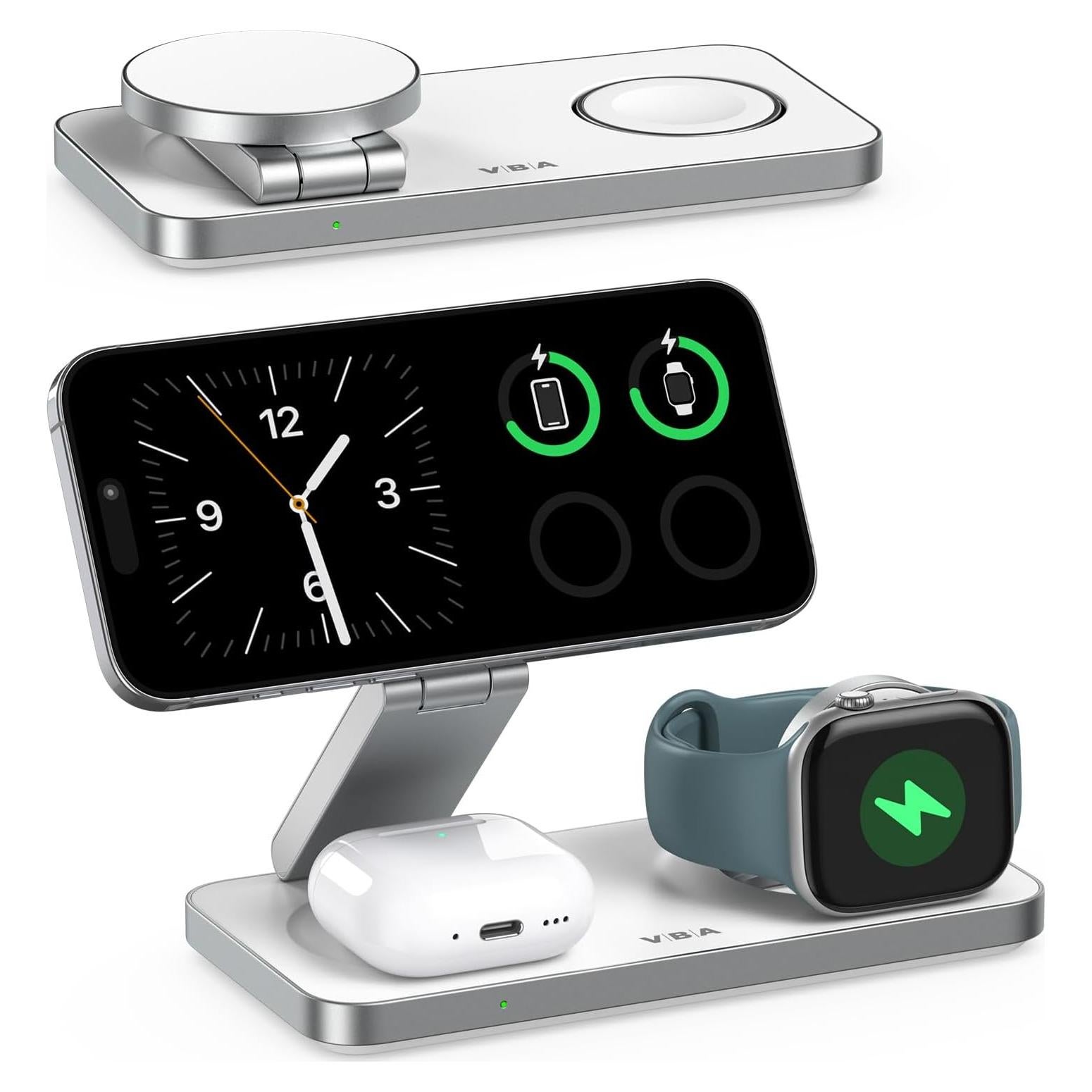 Estación de Carga Inalámbrica 3 en 1 VBA para Apple - Blanco