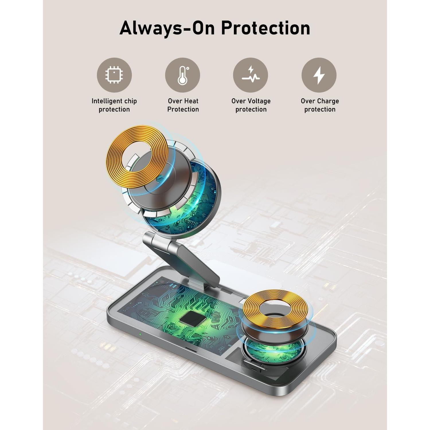 Estación de Carga Inalámbrica 3 en 1 VBA para Apple - Blanco