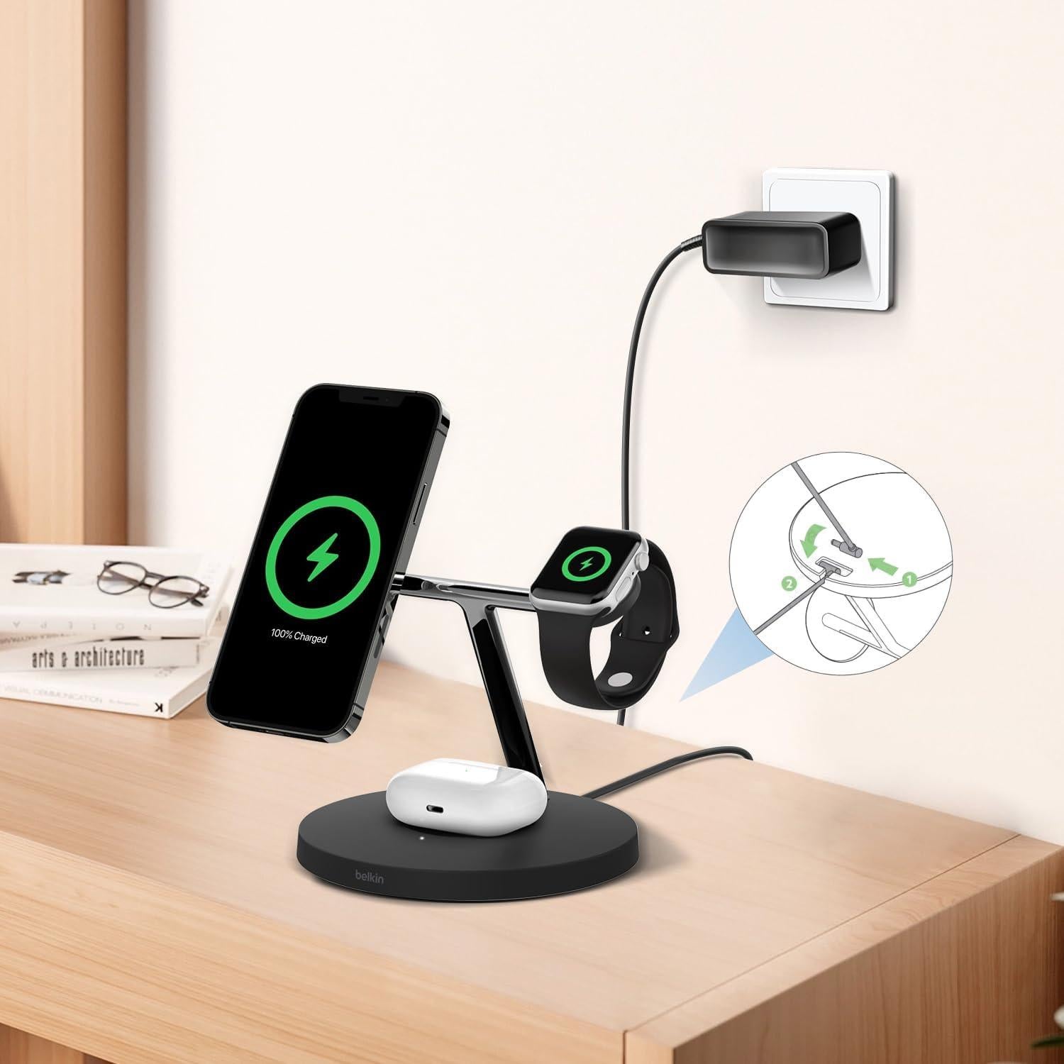 Cargador Inalámbrico Belkin Boost Charge Pro 15V 2.67A