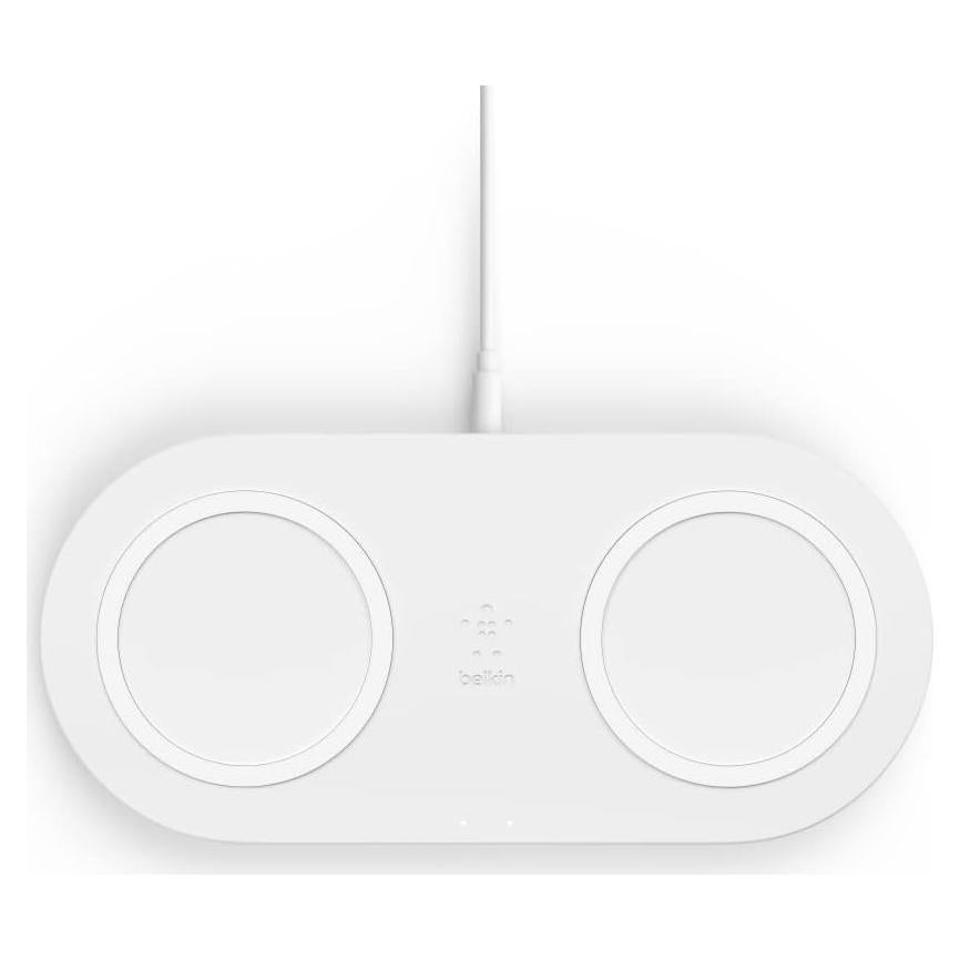 Cargador Inalámbrico Doble Belkin 10W Qi para iPhone y Samsung
