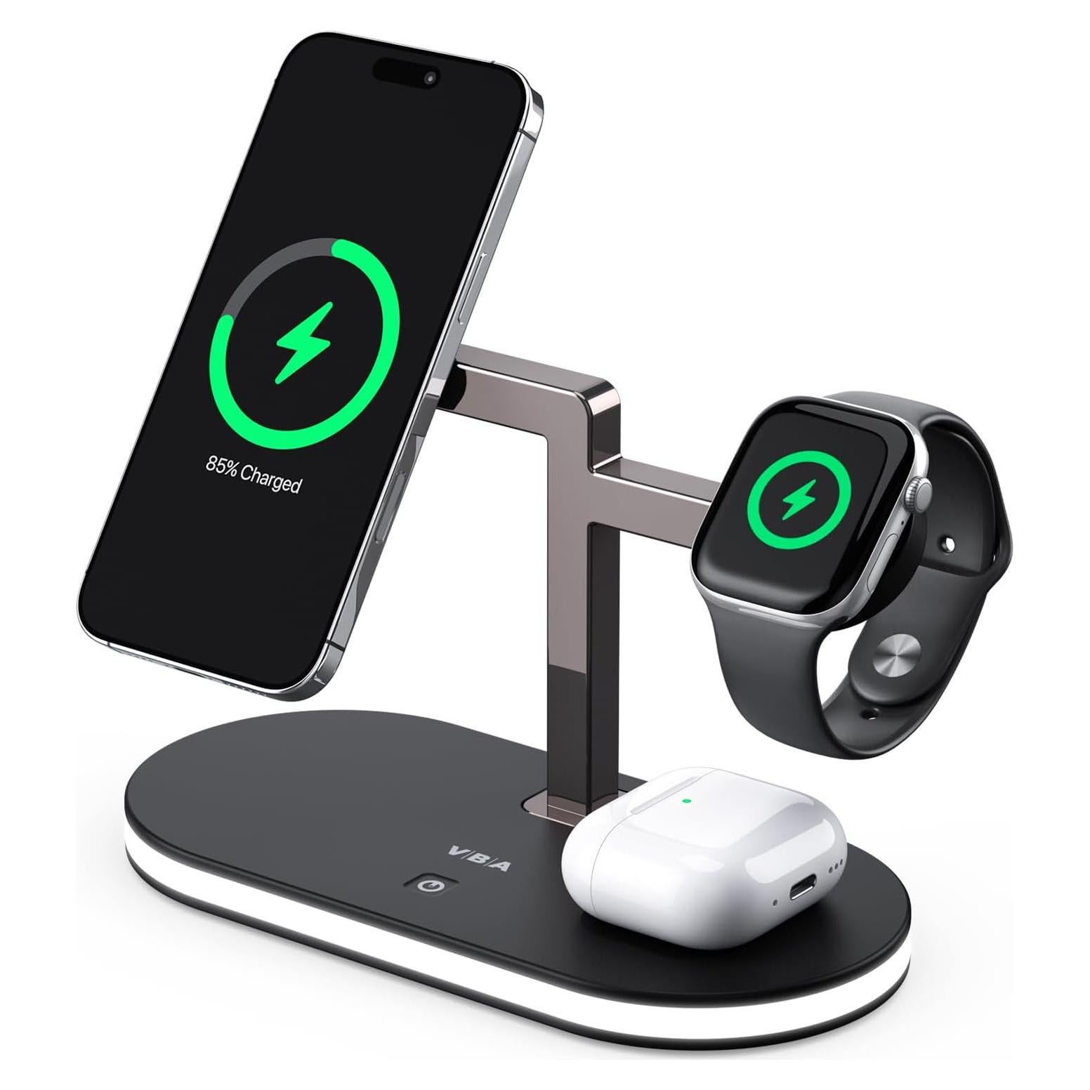 Estación de Carga Inalámbrica 4 en 1 VBA para Apple