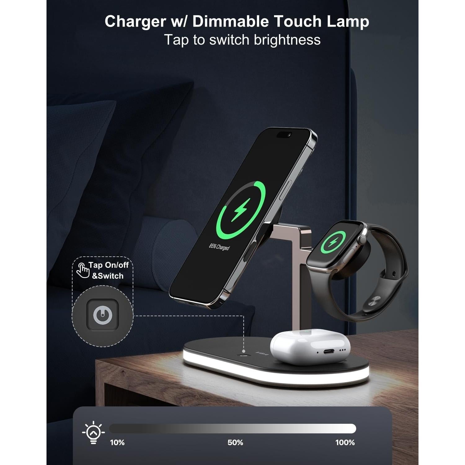 Estación de Carga Inalámbrica 4 en 1 VBA para Apple