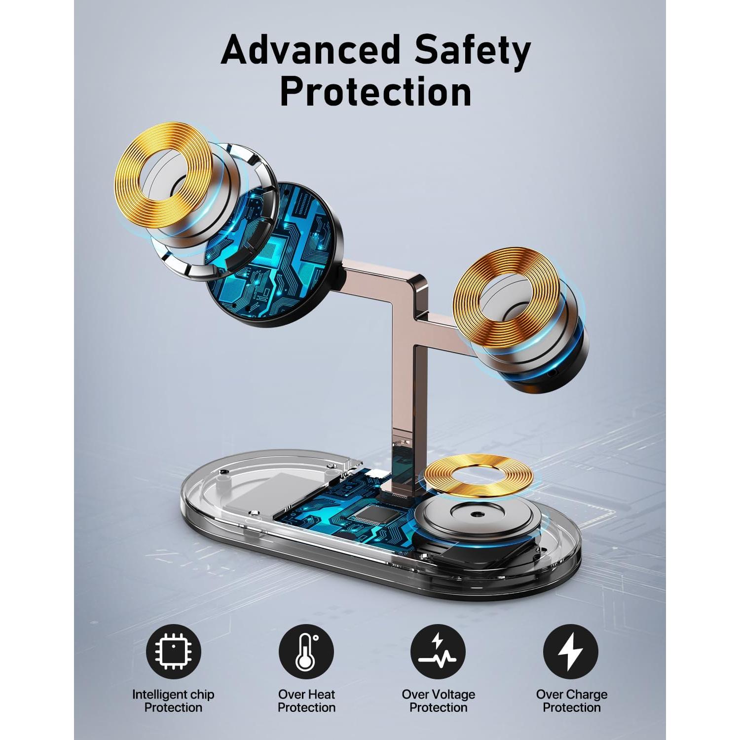 Estación de Carga Inalámbrica 4 en 1 VBA para Apple
