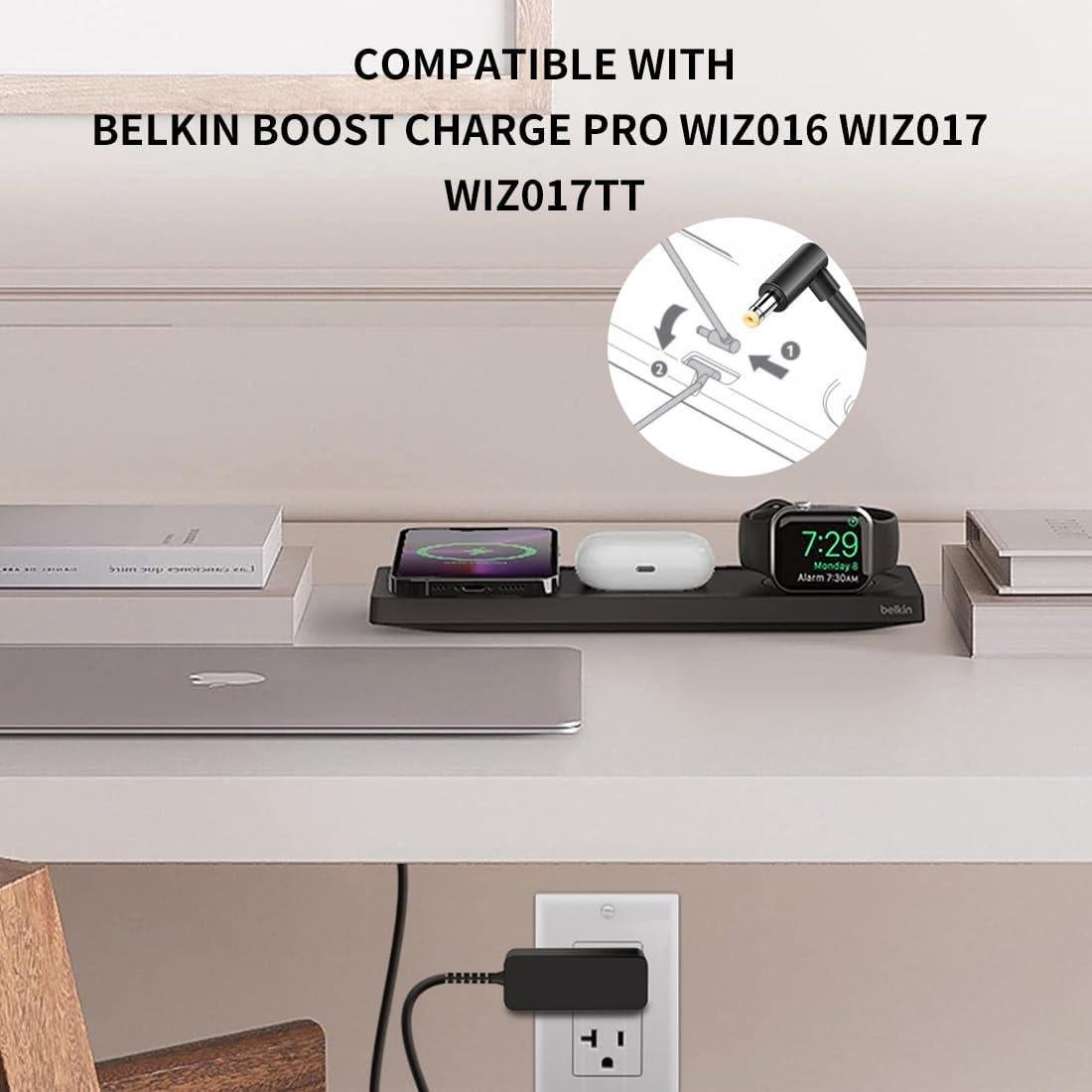 Adaptador de 15V 2.67A Belkin para Cargador Inalámbrico 3-en-1