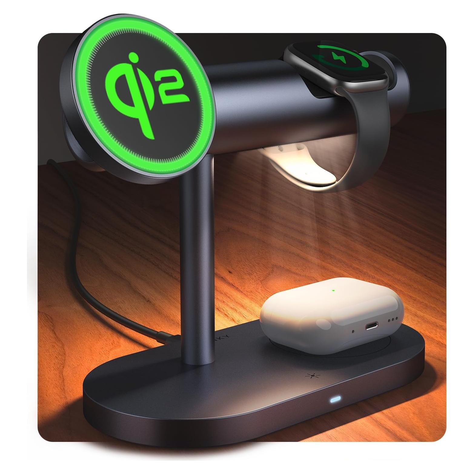 Cargador Inalámbrico 4 en 1 iVANKY Qi2 para iPhone 17, Apple Watch y AirPods