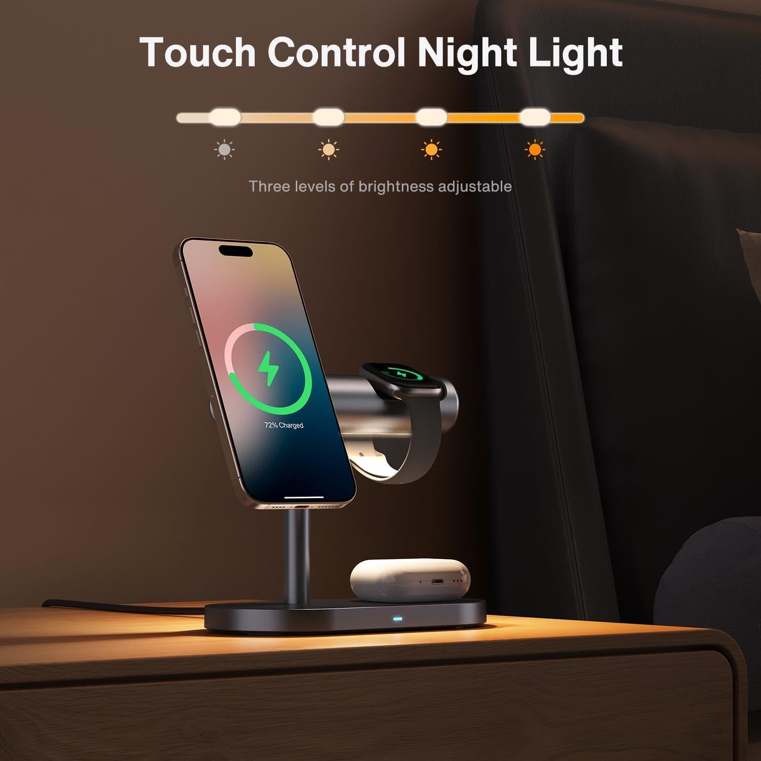 Cargador Inalámbrico 4 en 1 iVANKY Qi2 para iPhone 17, Apple Watch y AirPods