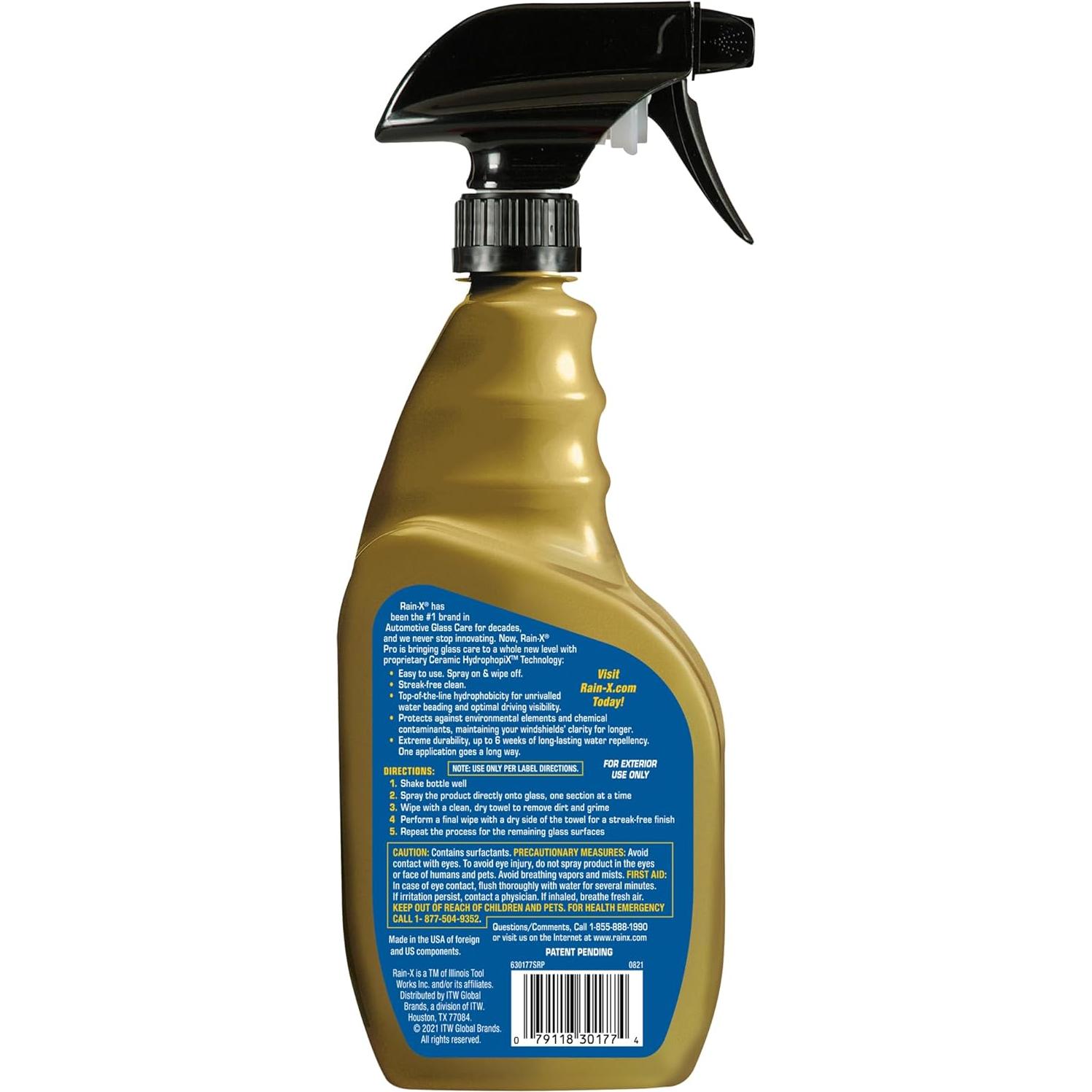 Limpiador de Cristales Rain-X Pro Cerami-X 0.65L + Repelente