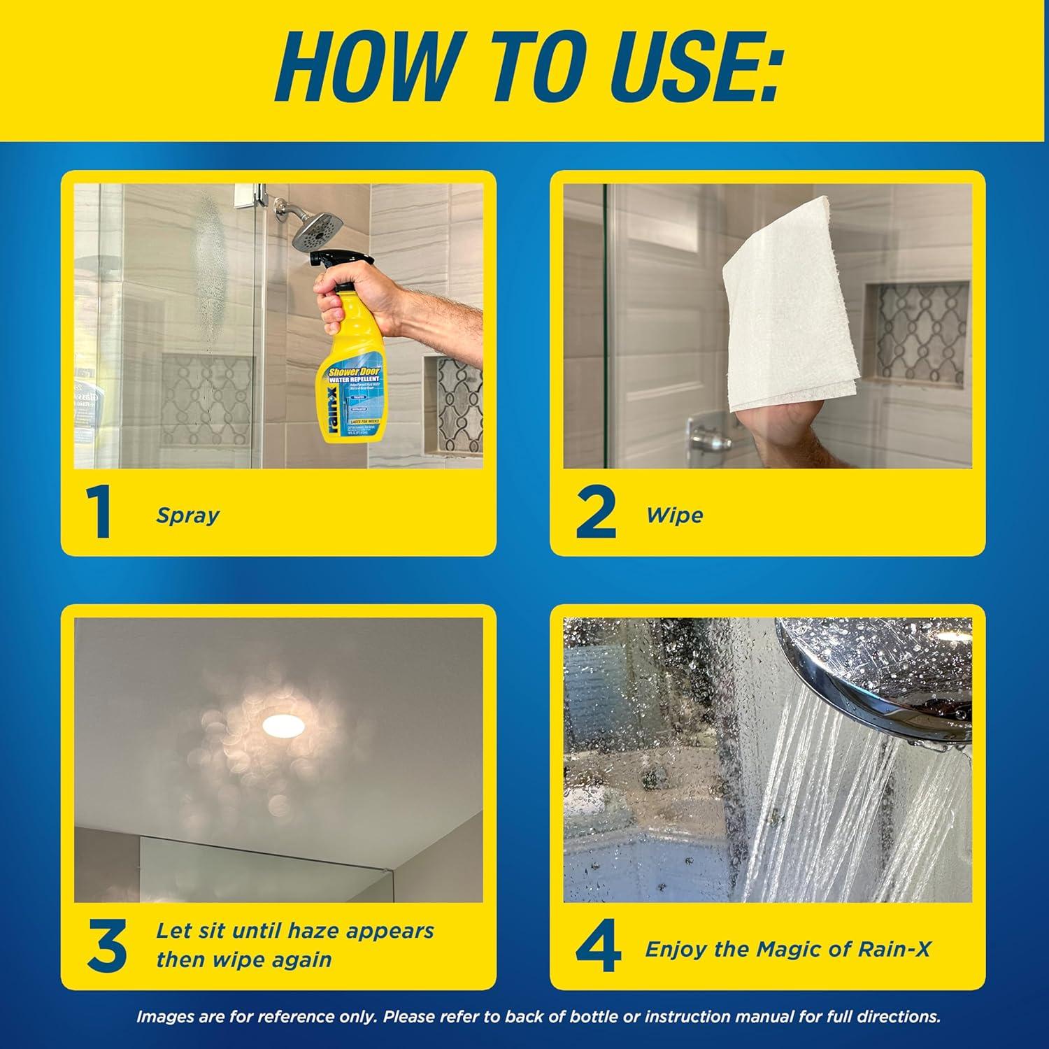 Repelente de Agua Rain-X 630542 para Vidrio Ducha 473 ml - Paquete de 2