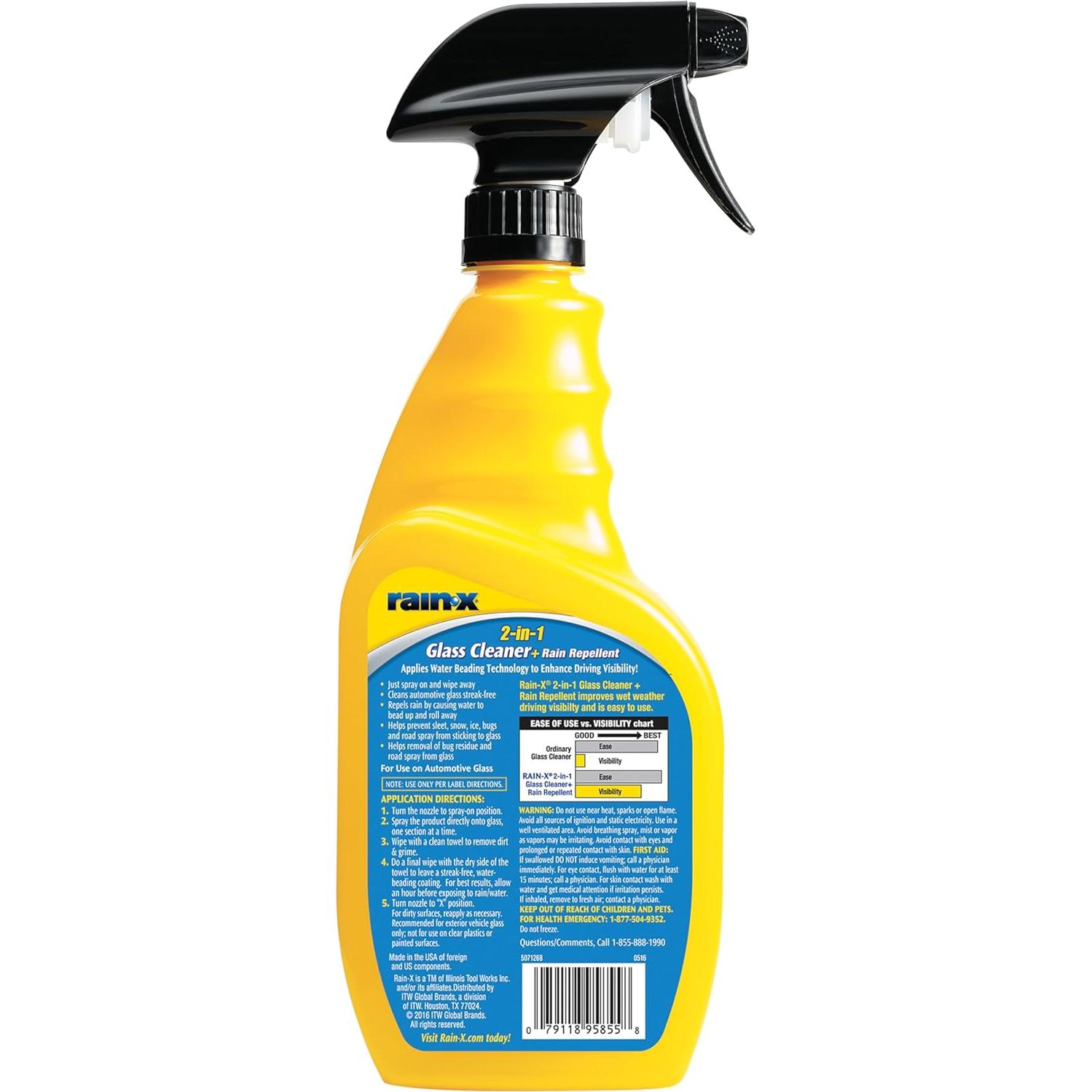 Limpiador de Cristales 2 en 1 Rain-X 680 ml Paquete de 2