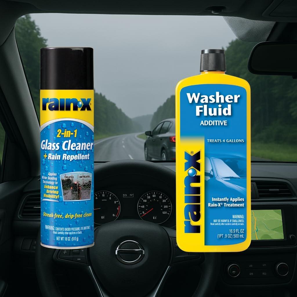 Paquete Cuidado Cristales Rain-X 2 en 1 Limpiador 532 ml