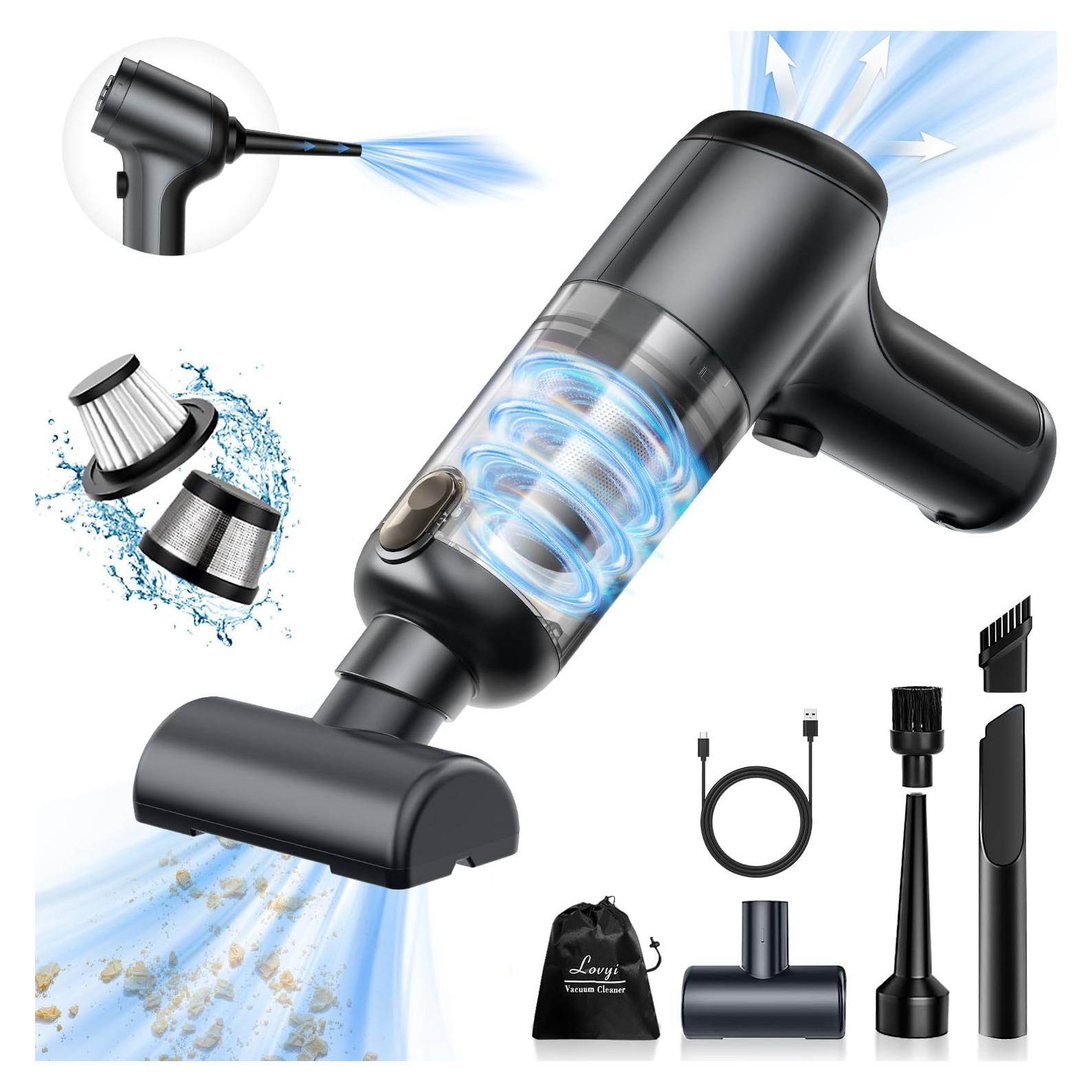 Aspiradora de Mano Inalámbrica Lovyi Mini 12000Pa 3 en 1