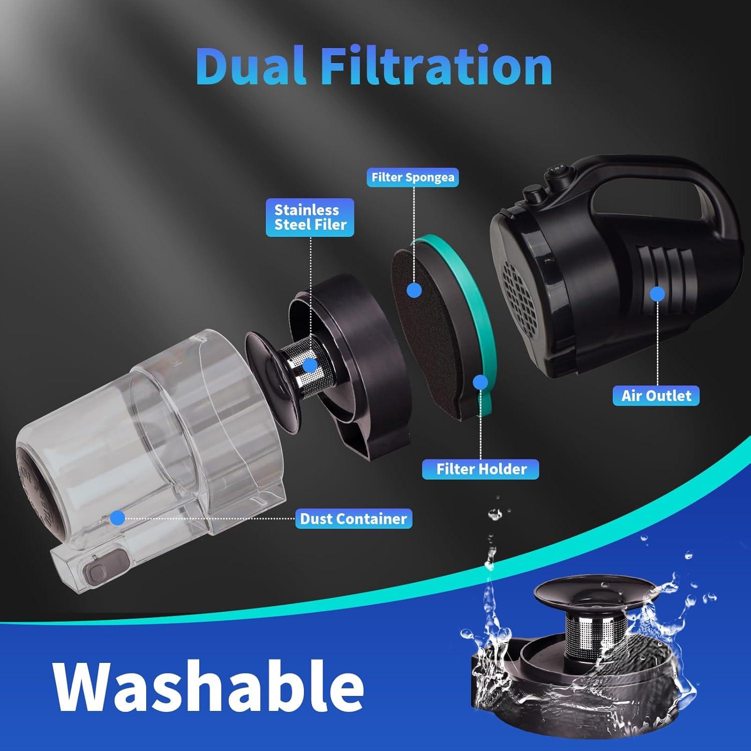 Aspiradora de Coche KABEILAI SVC1019-C con Cable y Filtro Ciclónico