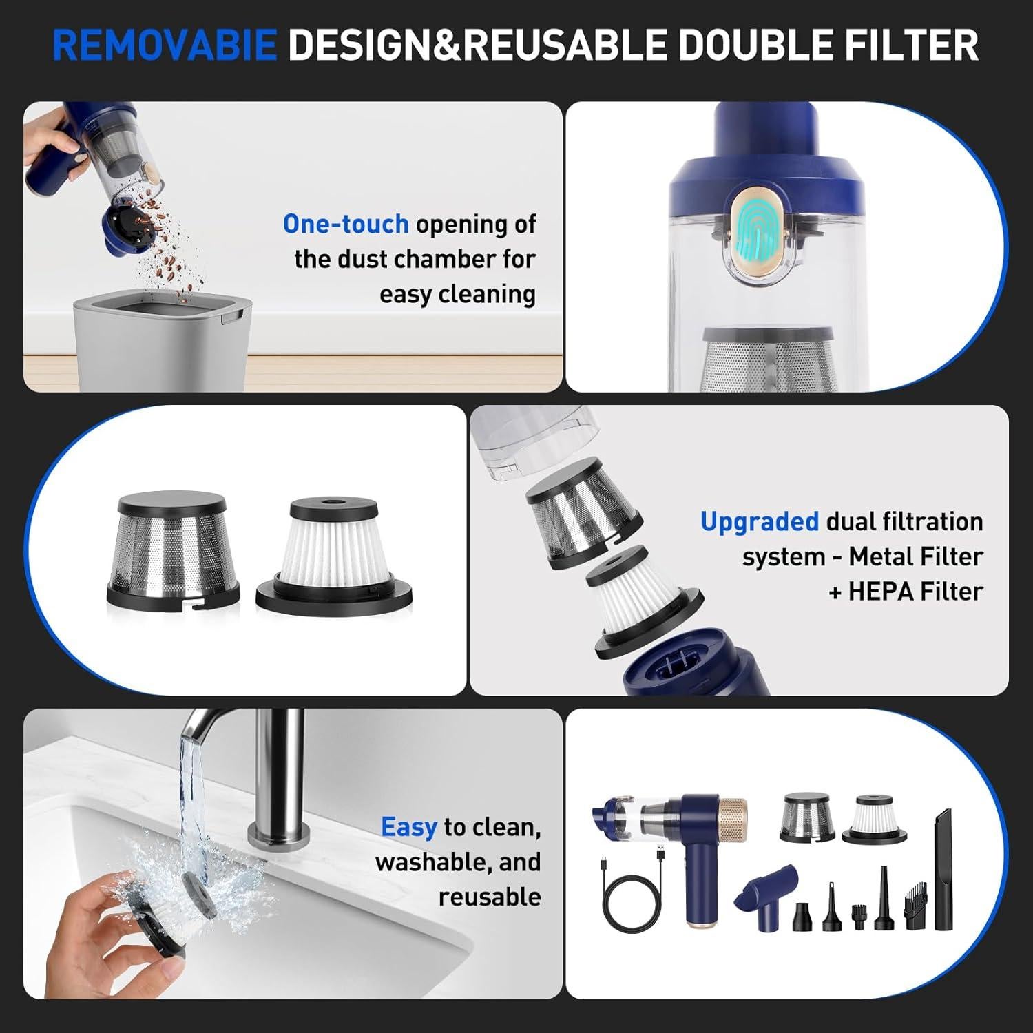 Aspiradora de Coche Portátil Sweetone LT-135CT 15000 Pa