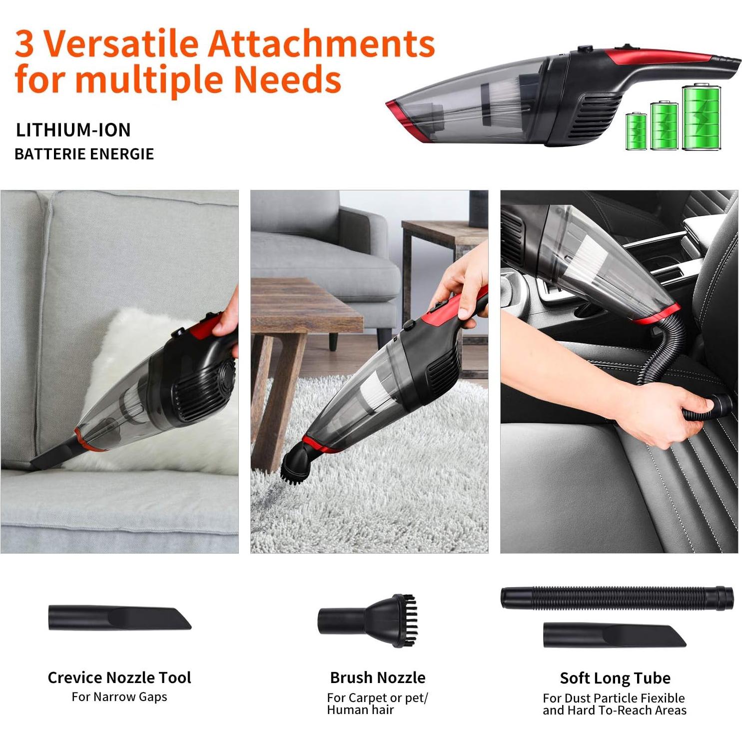 Aspiradora de Mano Fityou Inalámbrica 120W Carga USB 1.27kg