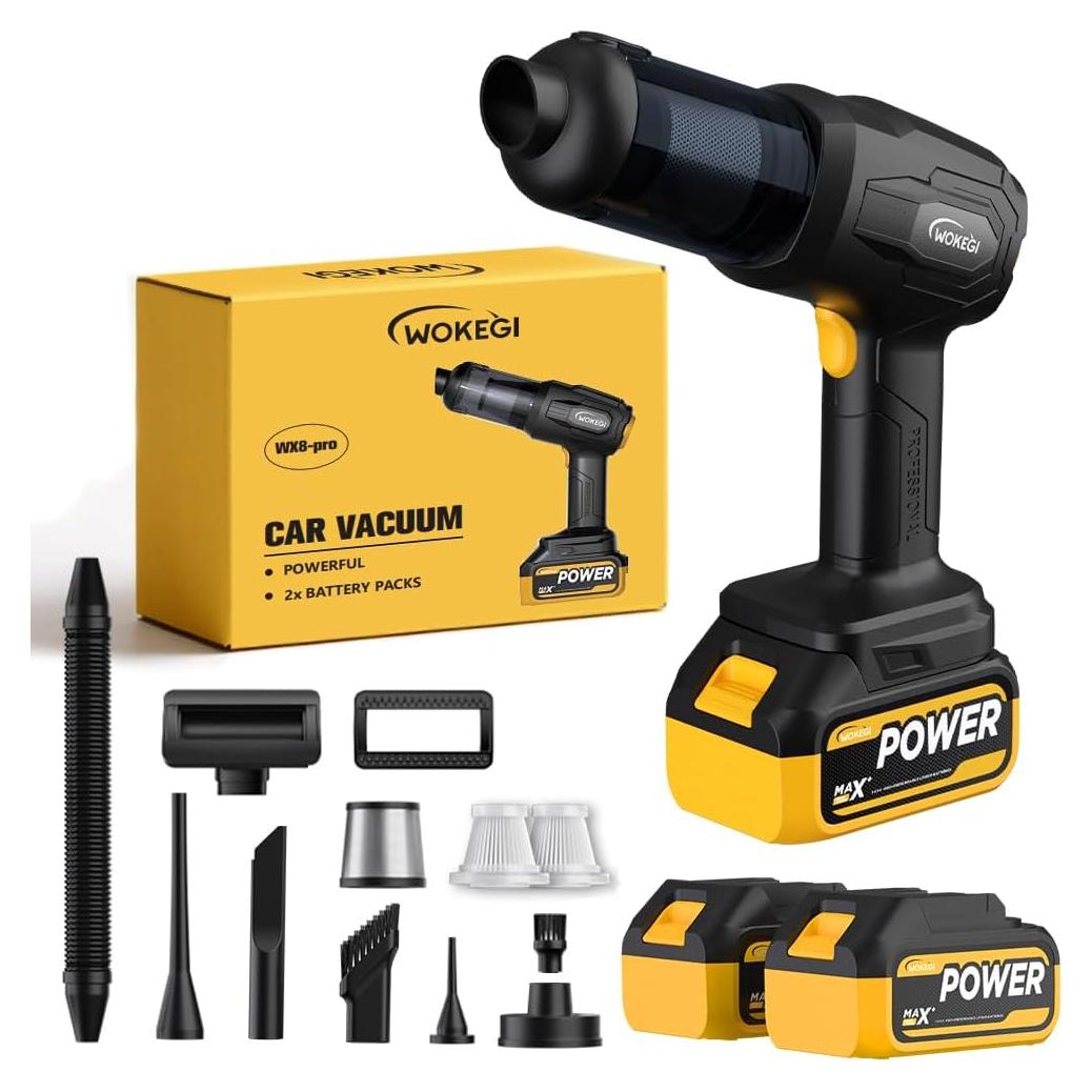 Aspiradora de Mano Inalámbrica WOKEGI WX8-pro 40000Pa Amarillo