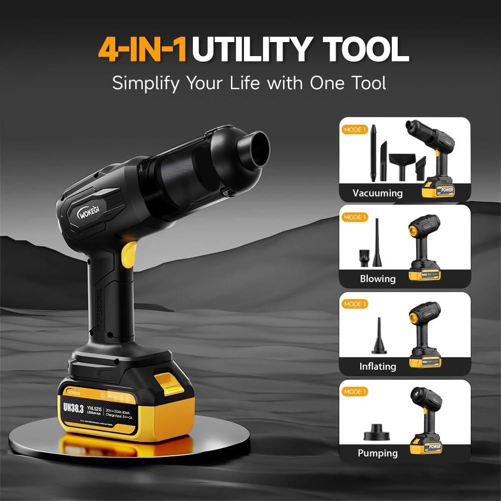 Aspiradora de Mano Inalámbrica WOKEGI WX8-pro 40000Pa Amarillo