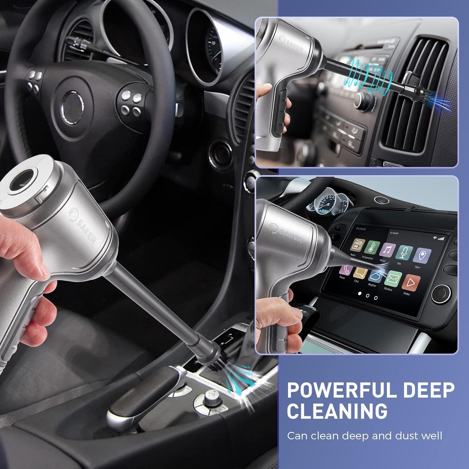 Aspiradora de Mano Saker 3 en 1 Inalámbrica 12000PA Portátil