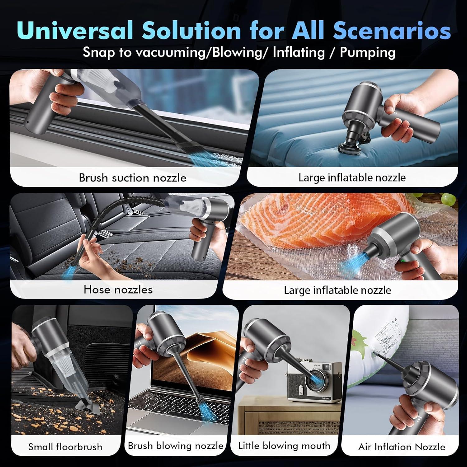 Aspiradora de Coche Inalámbrica TANGOTOK HL-127 20000PA Plata