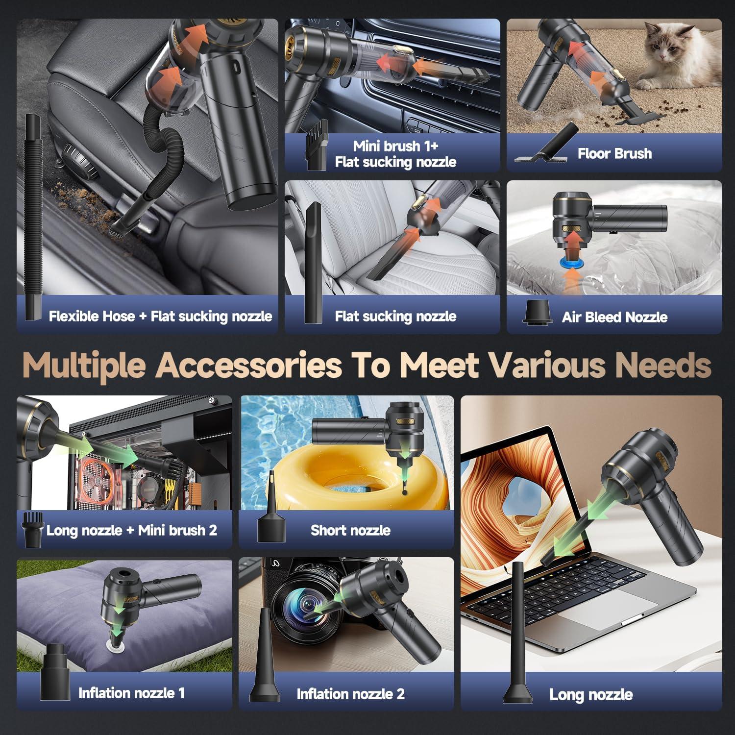 Aspiradora de Coche Portátil Ytbocar HL-121Pro 22000PA Sin Cable