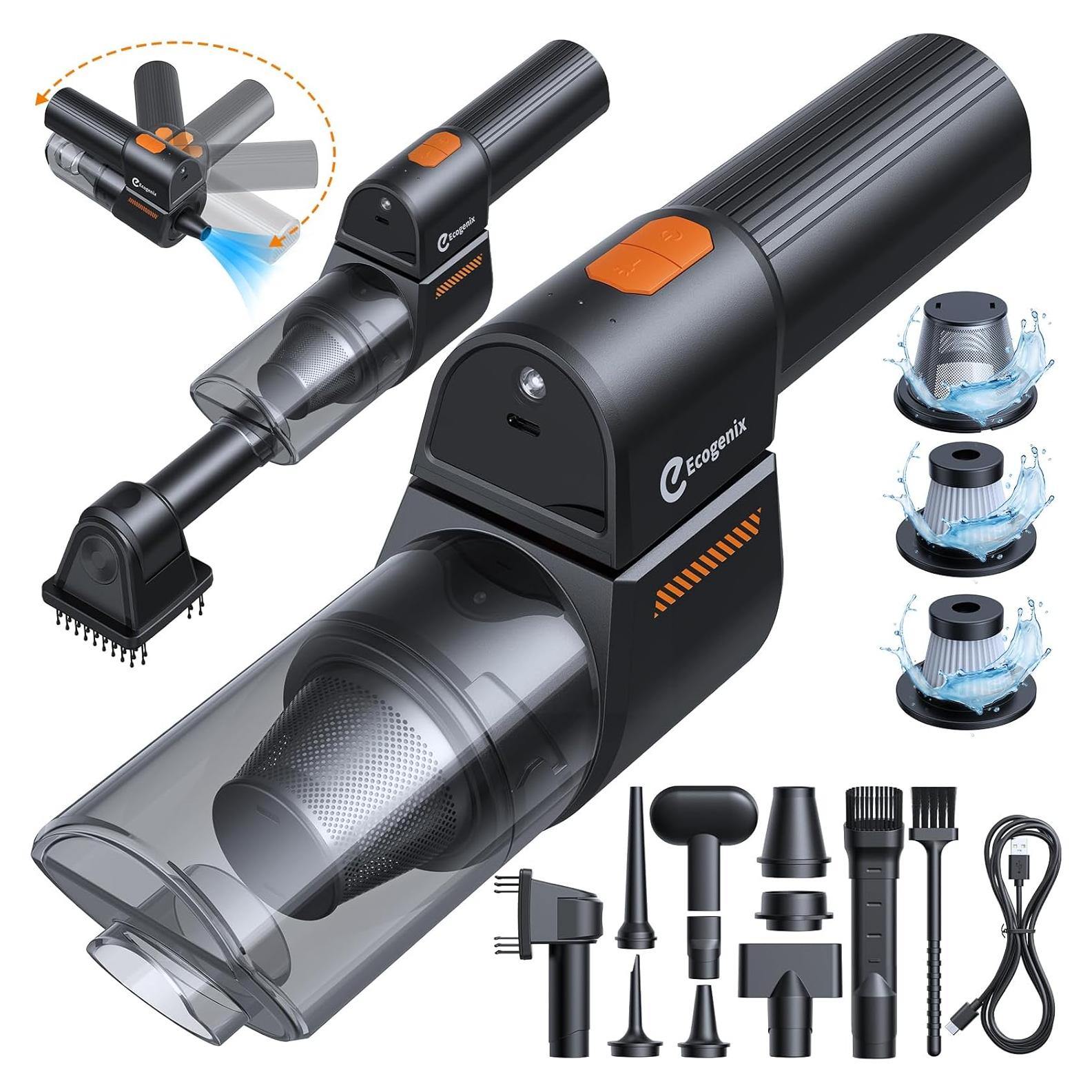 Aspiradora de Coche Ecogenix R1 5 en 1 Sin Cable 260ml