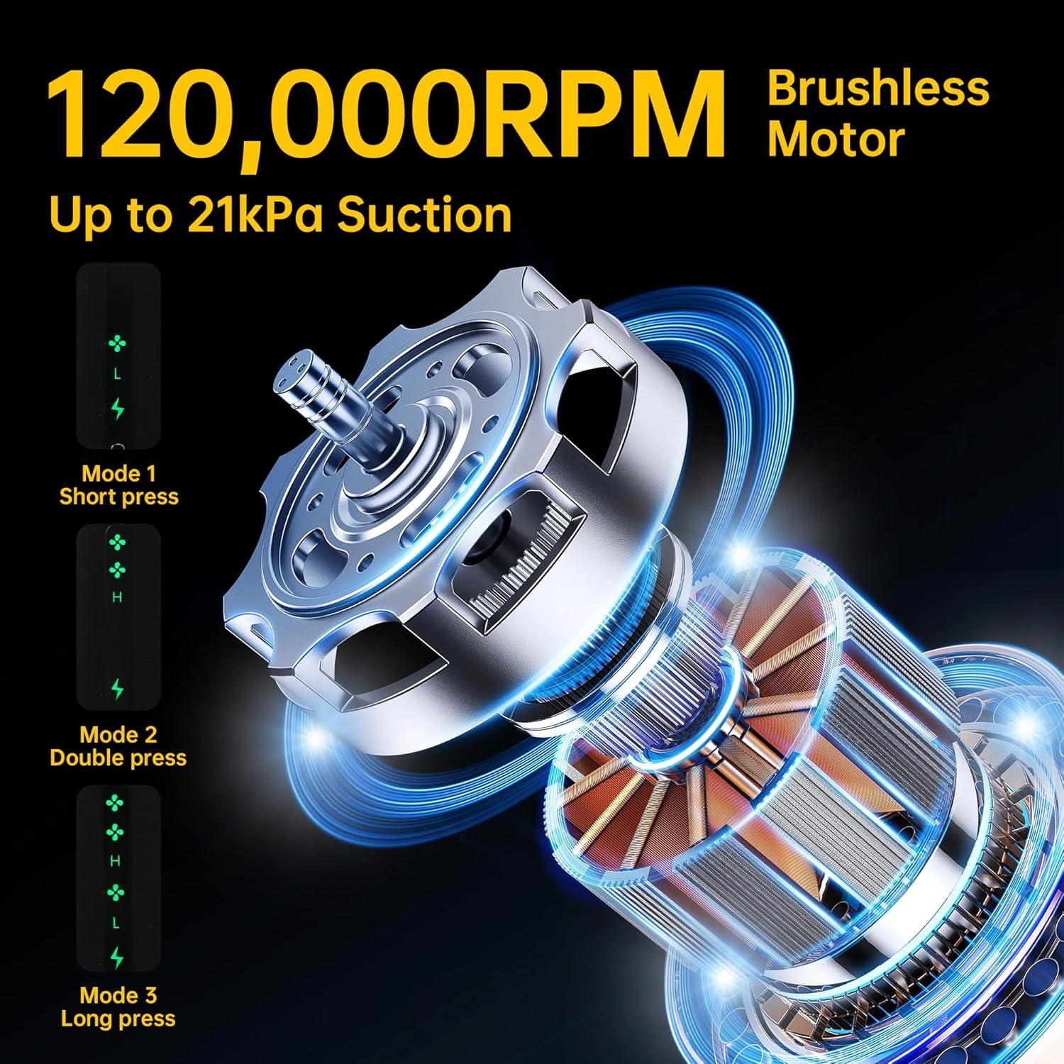 Aspiradora Mini Inalámbrica Cros VAC101 4-en-1 21kPa 0.69kg