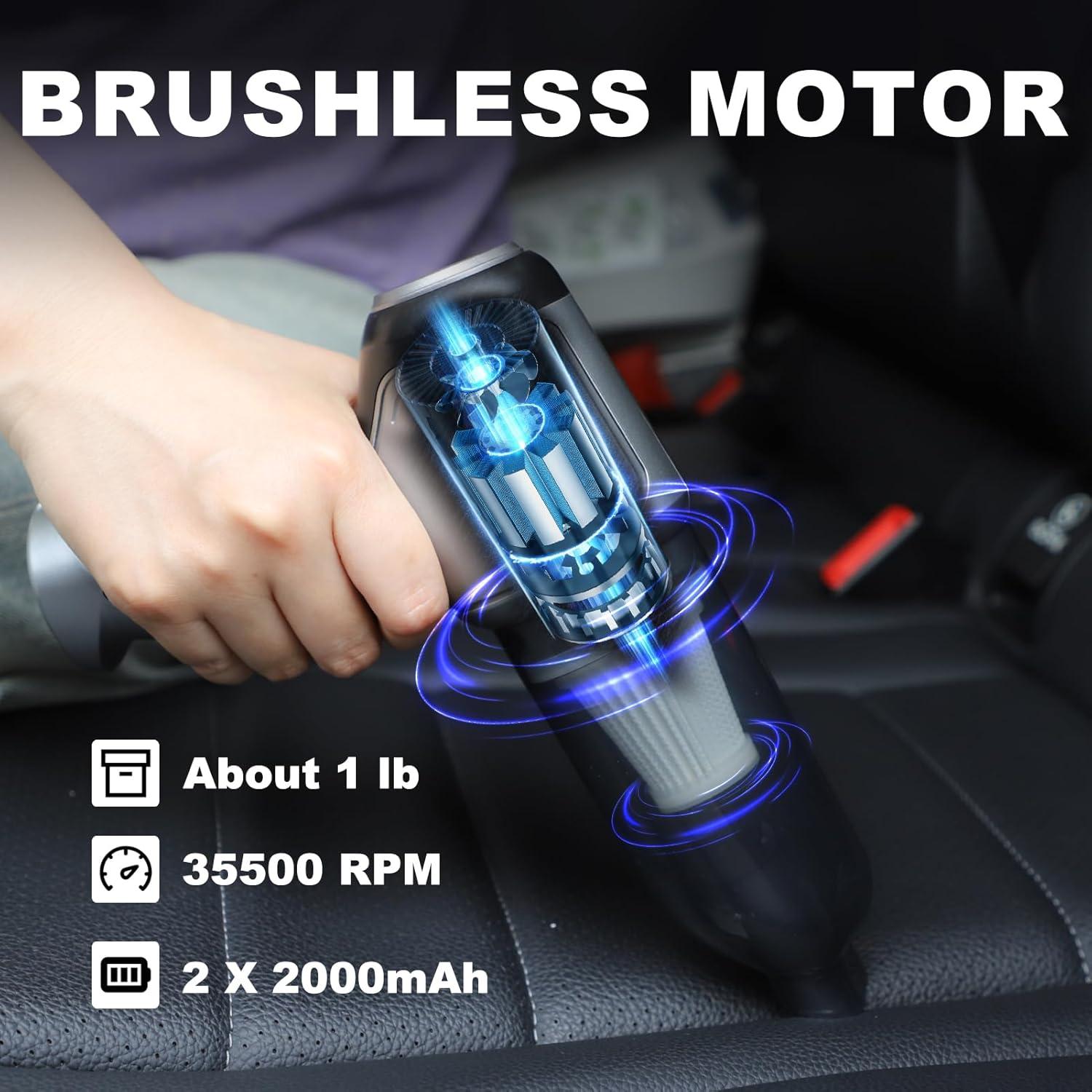 Aspiradora de Coche Inalámbrica Yougfin 3 en 1 12000PA