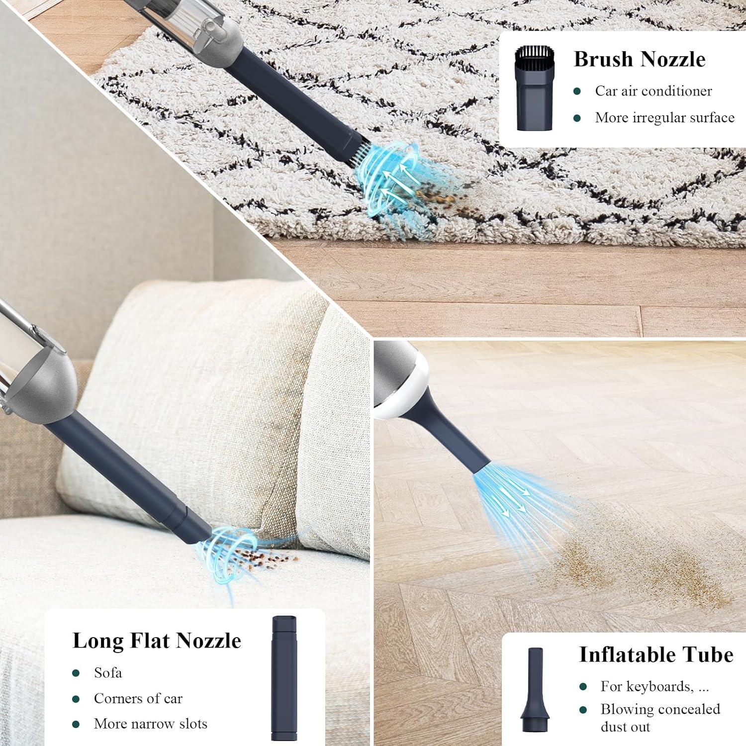 Aspiradora de Mano Inalámbrica Minthouz L011W-2 17000Pa 120W