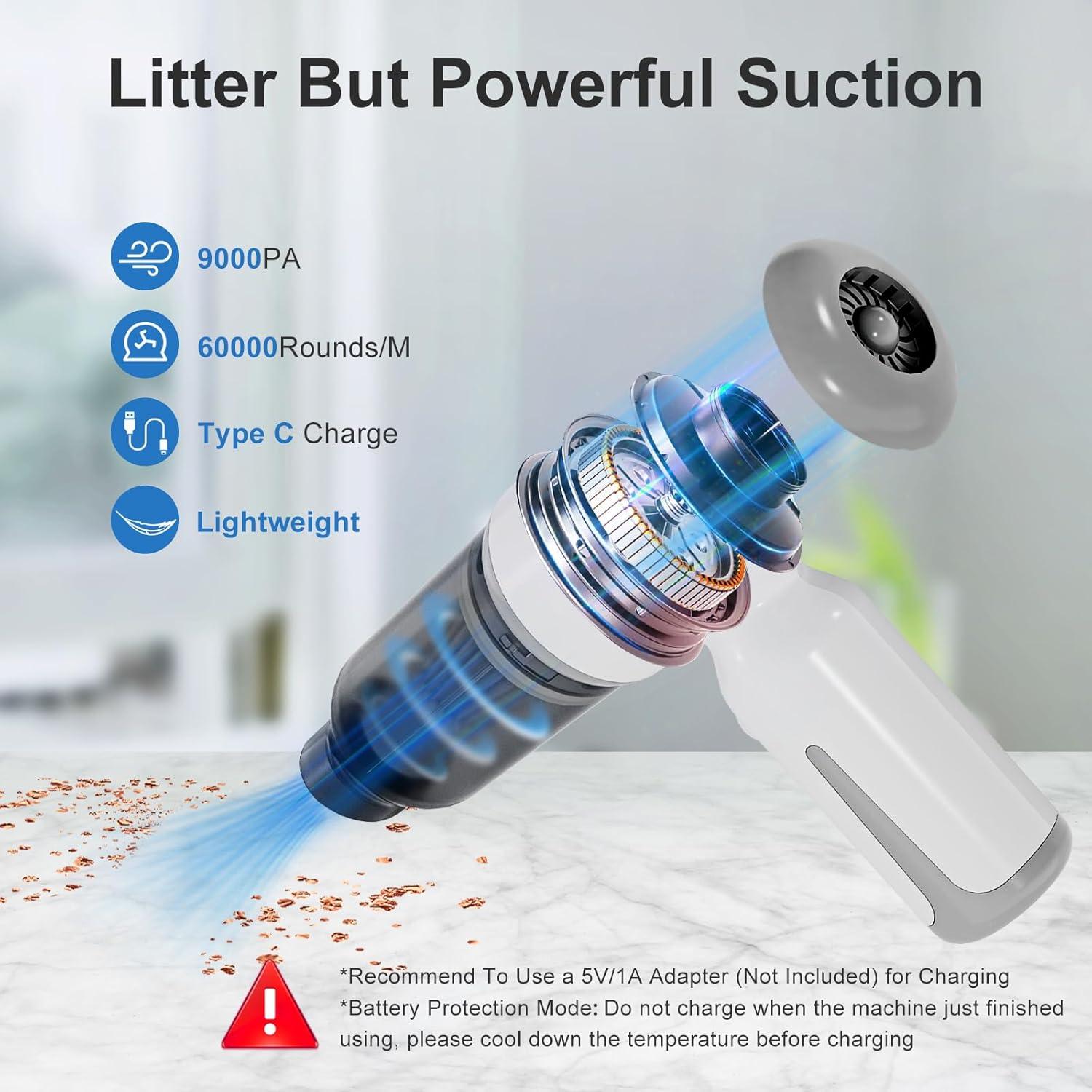 Aspiradora de Mano Inalámbrica Micarto CV101 9KPa Gris