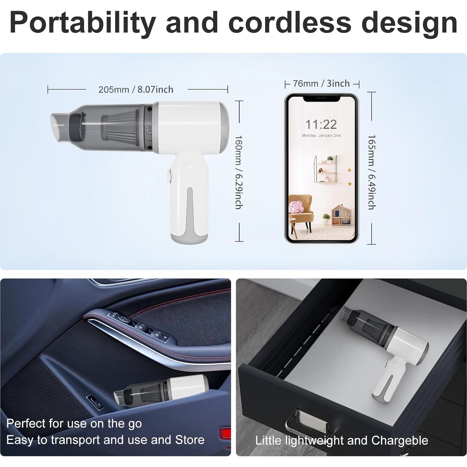 Aspiradora de Mano Inalámbrica Micarto CV101 9KPa Gris