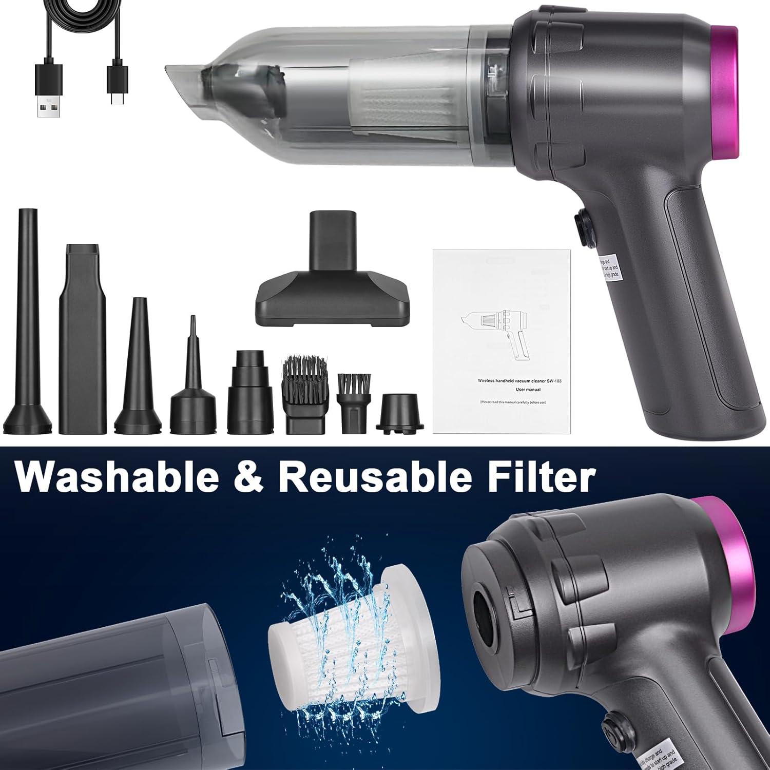 Aspiradora de Coche Kincown SW-103 Inalámbrica 16000PA