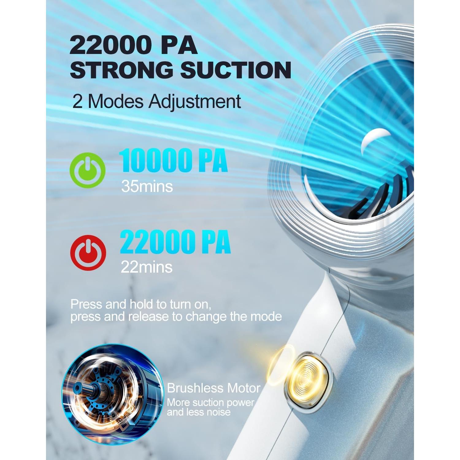 Aspiradora de Mano Treayes Z9 ULTRA 22000PA Sin Cable Plata