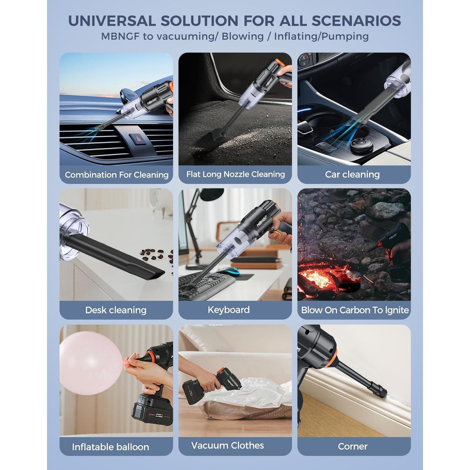 Aspiradora de Coche Inalámbrica MBNGF X9 ULTRA 35000PA