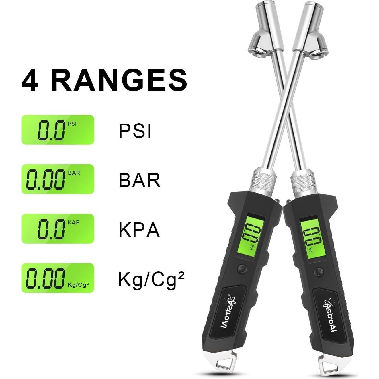 Medidor de Presión de Neumáticos Digital AstroAI 230 PSI + Multímetro