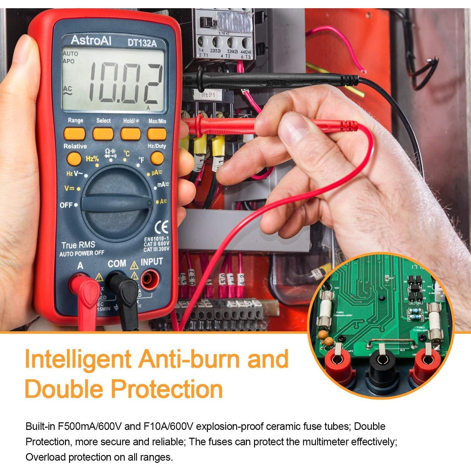 Medidor de Presión de Neumáticos Digital AstroAI 230 PSI + Multímetro