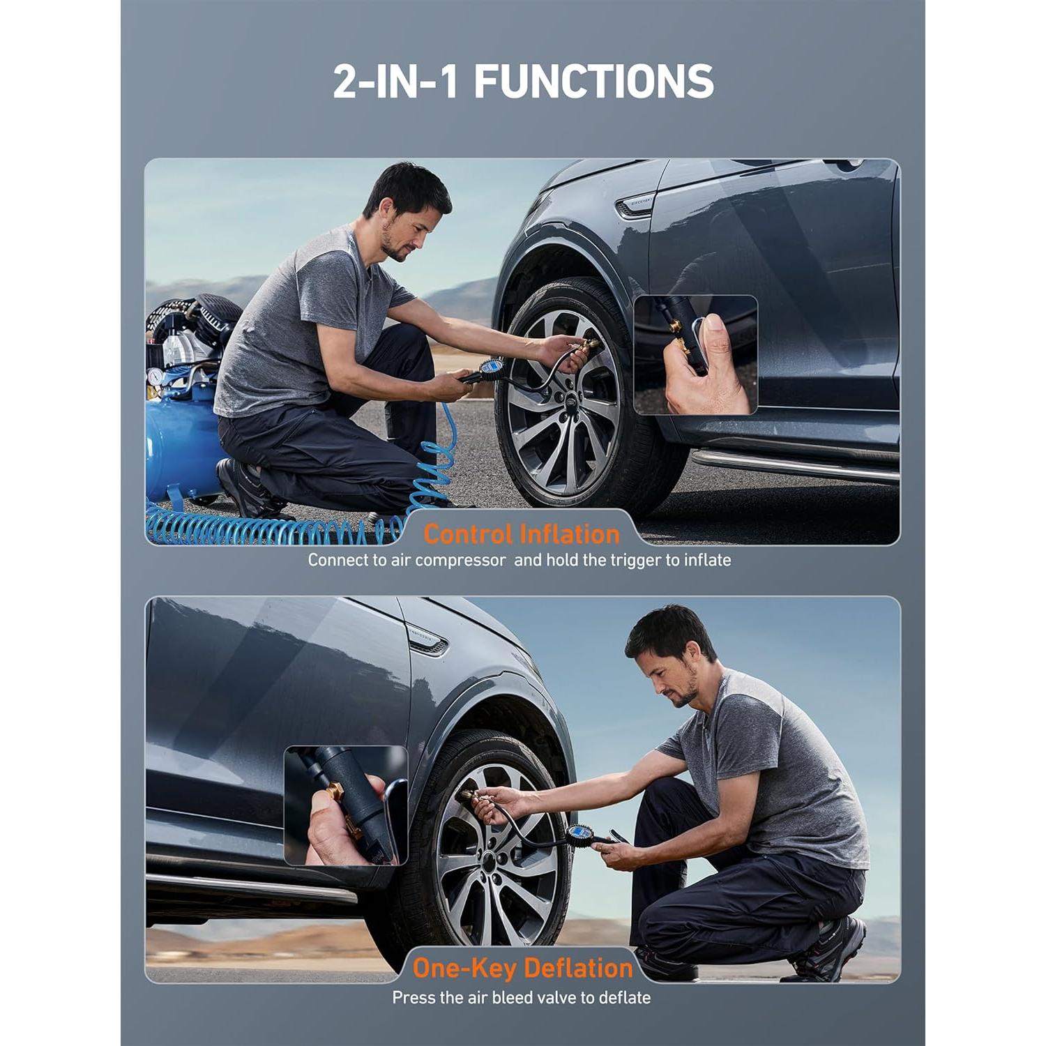 Medidor de Presión de Neumáticos Digital AstroAI 3-300 PSI